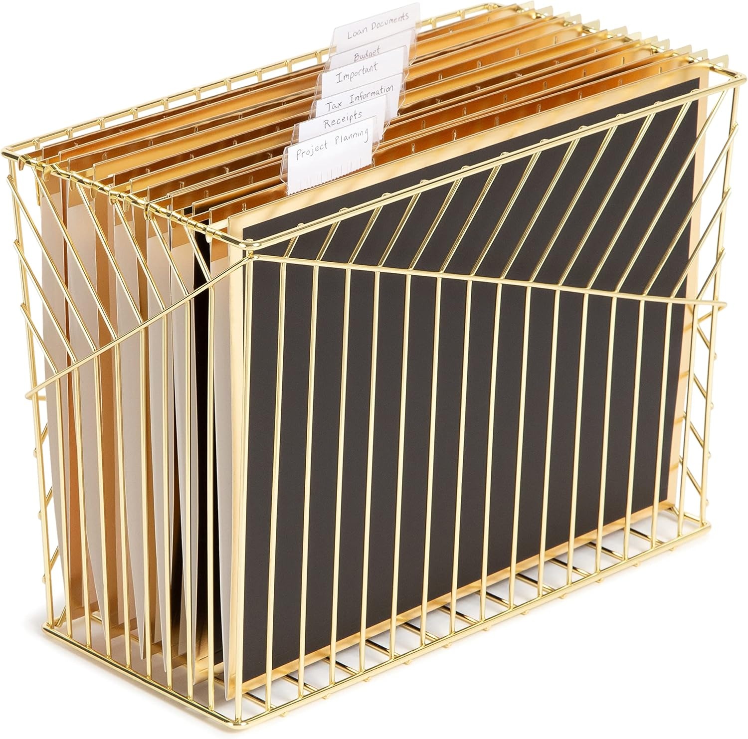 image:imageU Brands Delicate Details Fashion Filing Kit 145 Pieces Includes 4 Hanging Folders 9 File Folders 6 Binder Clips 120 Paper Clips 5 Sheets of File Lables and 1 Felt Tip Pen 4866U0106Classic Outline