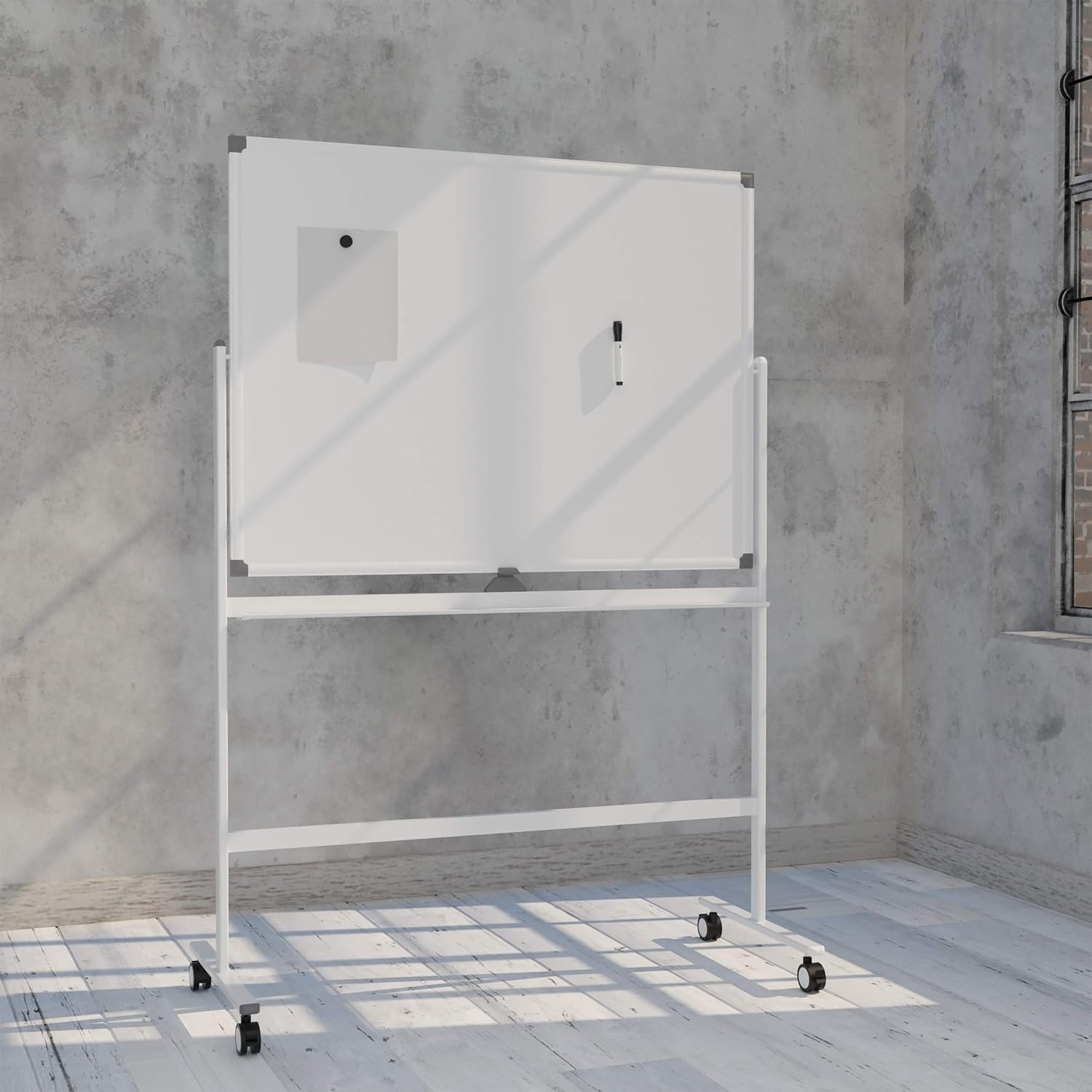 image:imageU Brands DoubleSided Magnetic Easel Whiteboard with Stand 36 x 48 Inches Dry Erase Board White Board for Office Supplies and Classroom Use Includes Dry Erase Marker Magnet and Tray48W x 36H