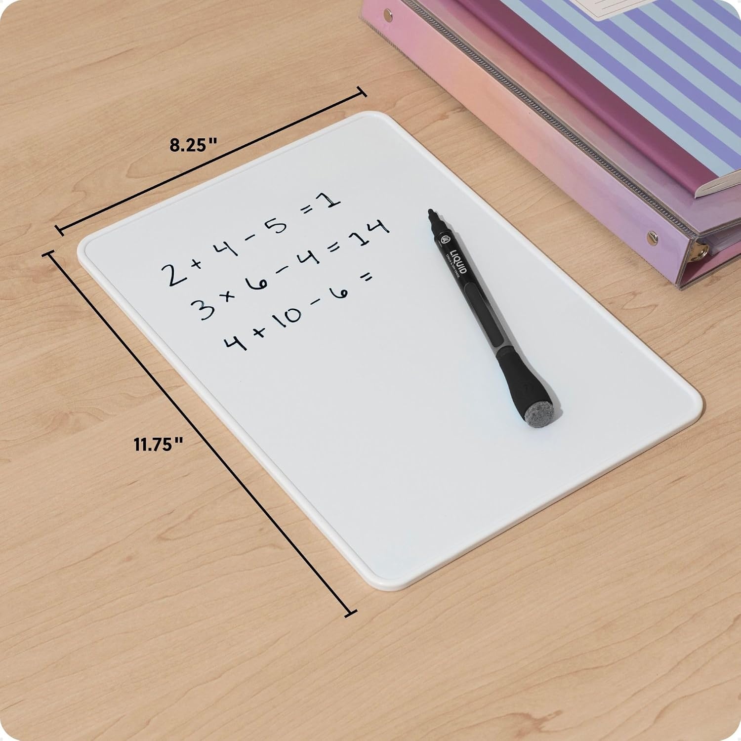 image:imageU Brands Dry Erase Lap Board Set 12 x 9 Small Whiteboard Includes 6 Markers and 6 Erasers 6 Count1 Count Double Sided White