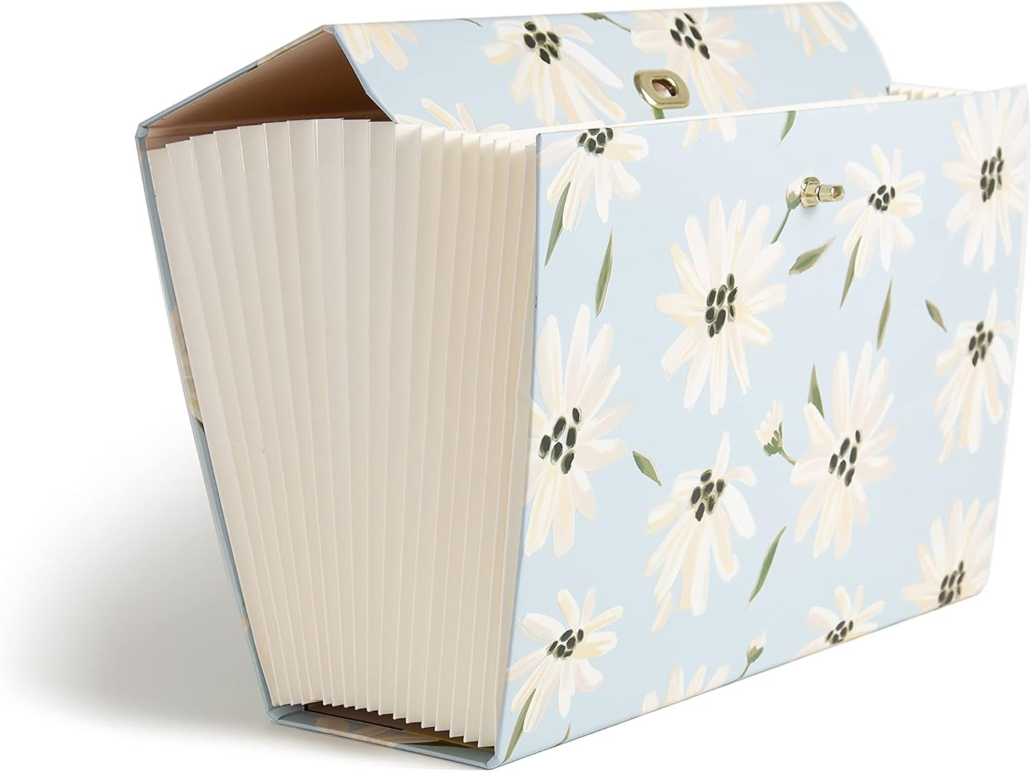 image:imageU Brands Expanding 19 Pocket Fashion File Folder Blue Gilded Spring 154 x 105