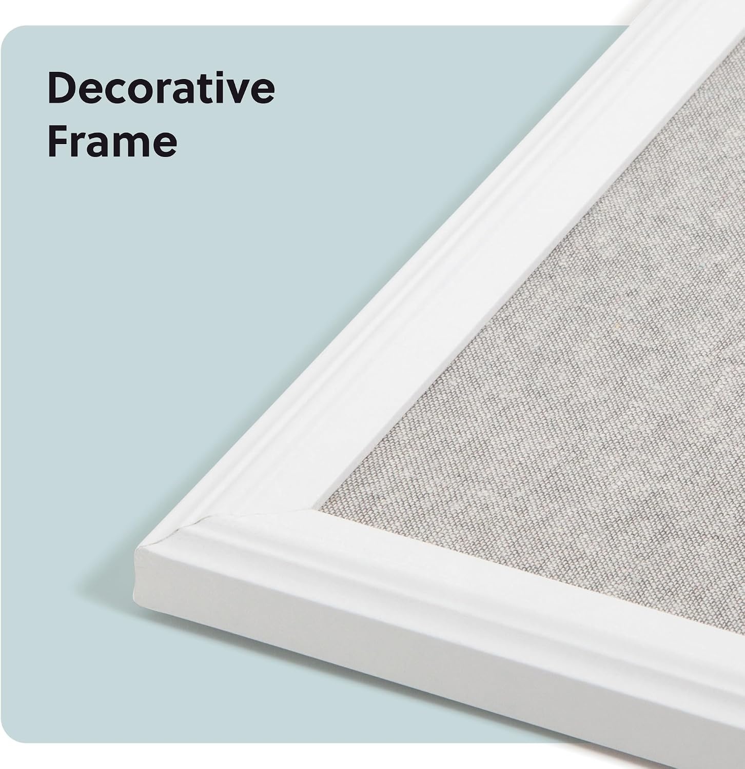 image:imageU Brands Farmhouse Large Bulletin Board 20 x 30 Inch Linen Fabric Pin Board White Wood Style Frame Wall Message Center amp Vision Board for Farmhouse Decor Home Office Classroom Includes Push Pins