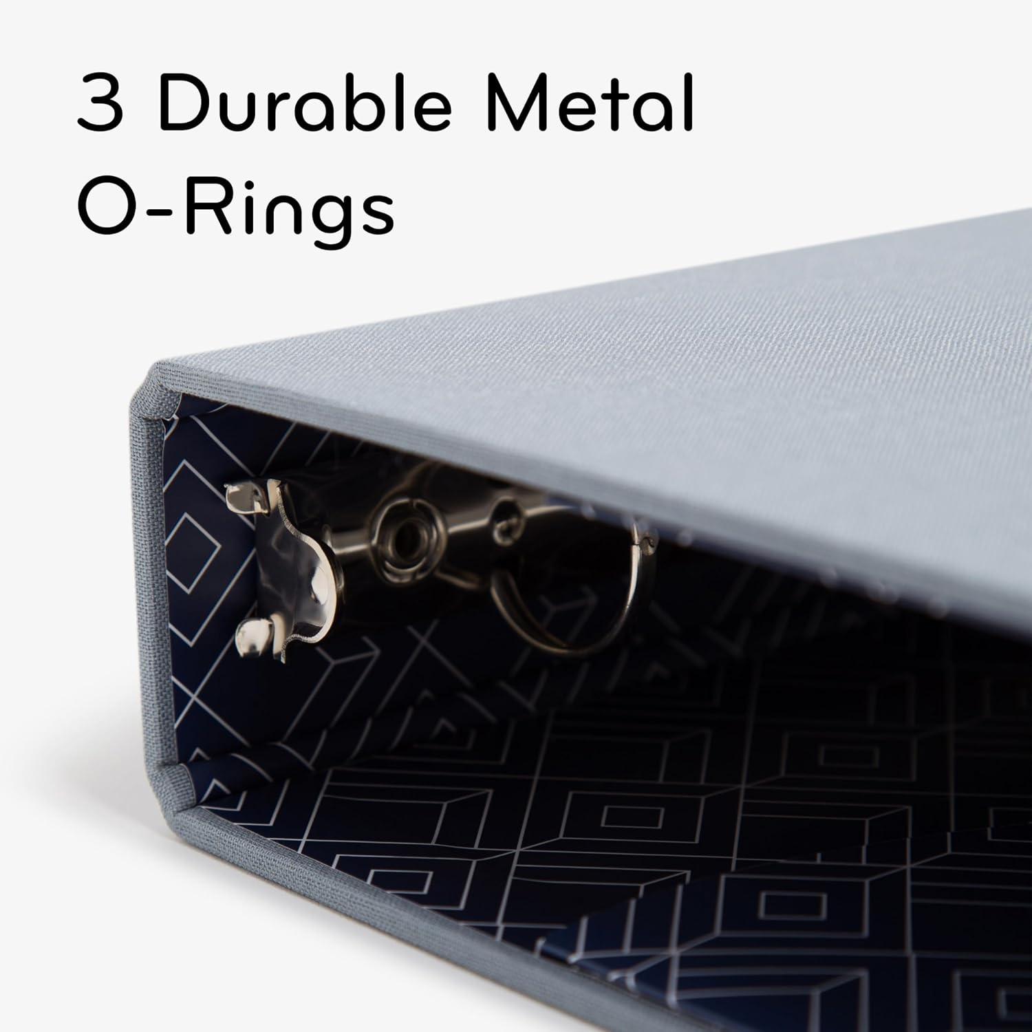 image:imageU Brands Fashion Binder Linen Blue Gray 1 Rings 1 CountBlue Gray