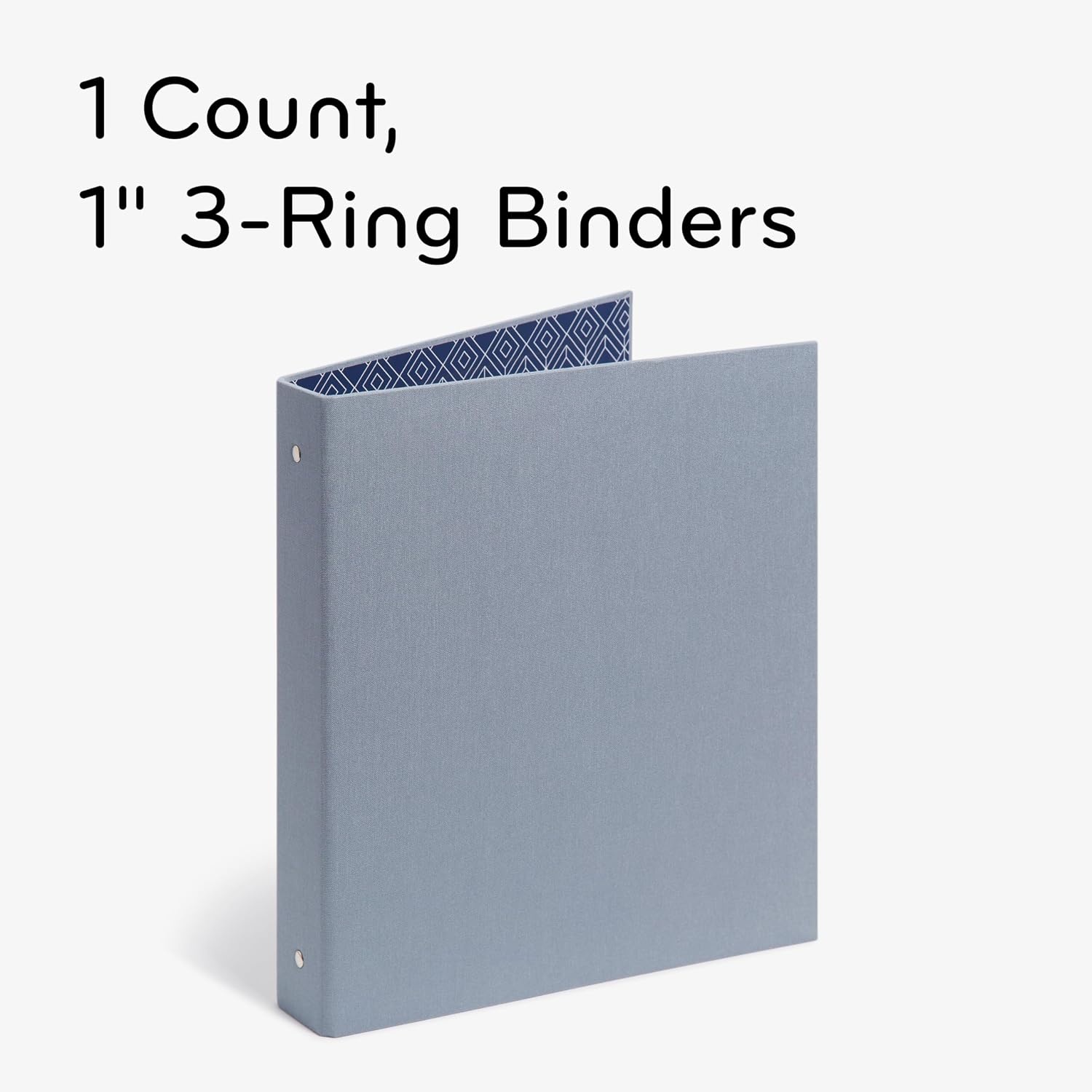 image:imageU Brands Fashion Binder Linen Blue Gray 1 Rings 1 CountBlue Gray