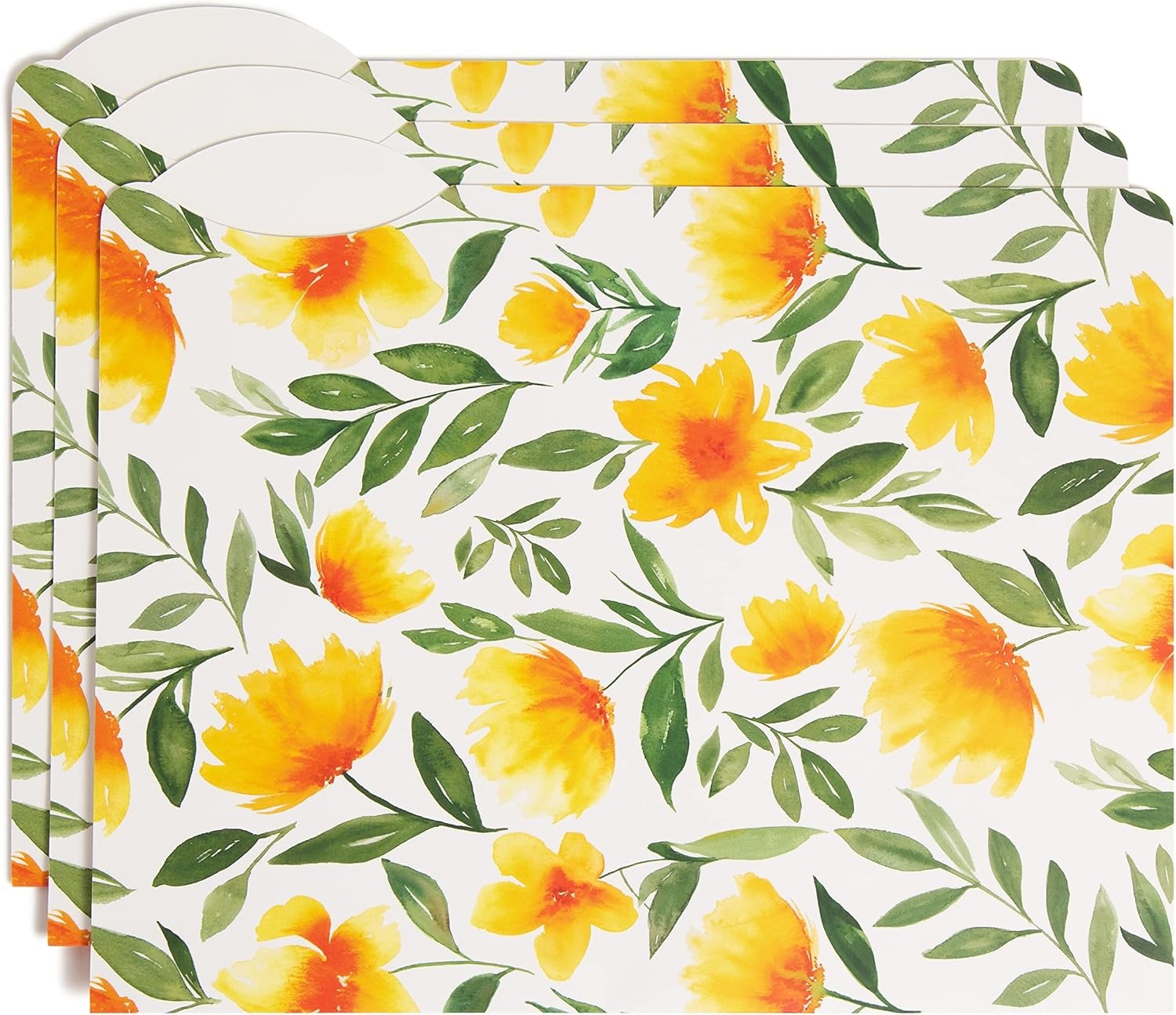 image:imageU Brands Fashion File Folders 9 Count 13Cut Tabs in Assorted Positions Letter Size Office Supplies Handmade Florals