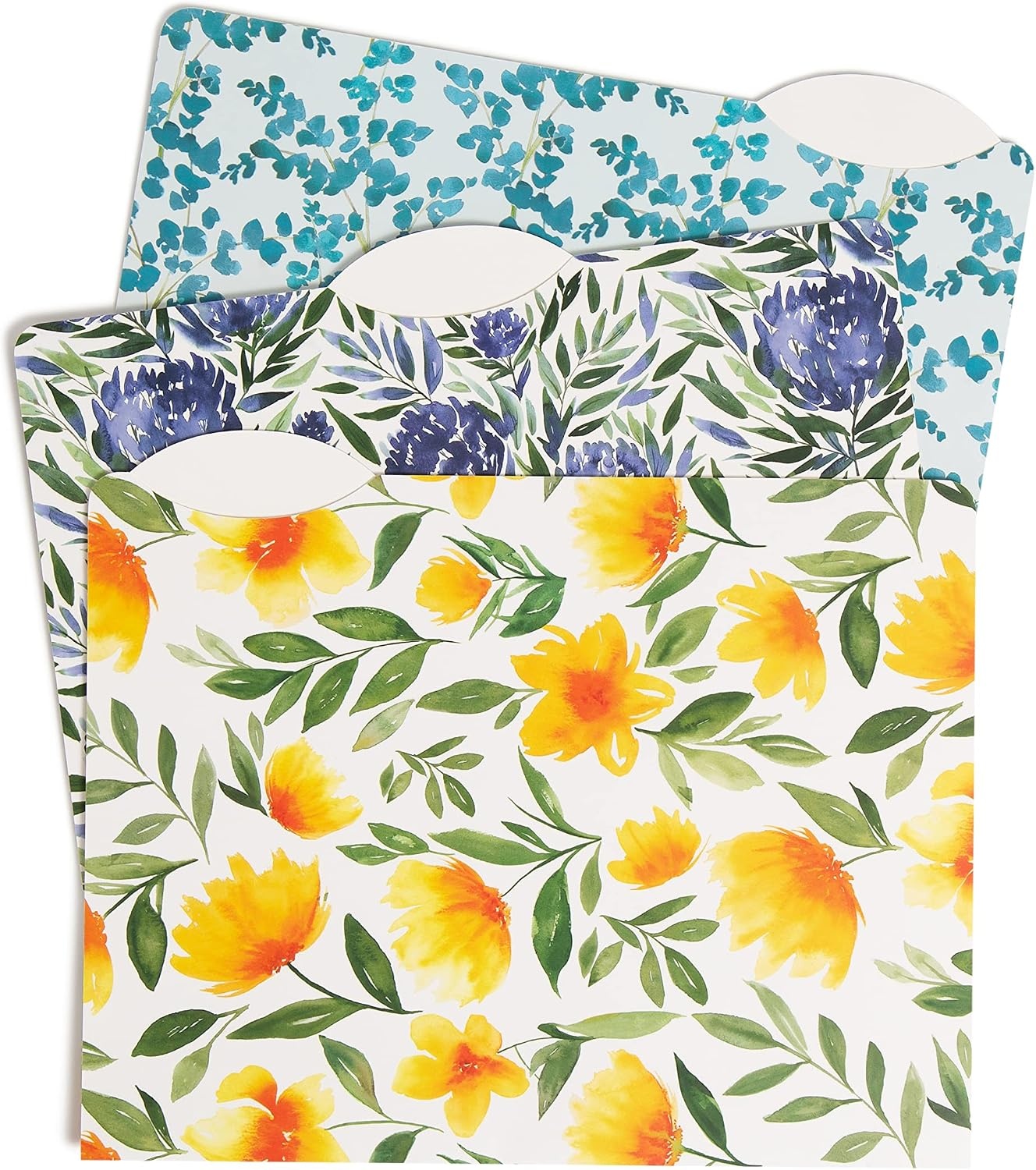 image:imageU Brands Fashion File Folders 9 Count 13Cut Tabs in Assorted Positions Letter Size Office Supplies Handmade Florals