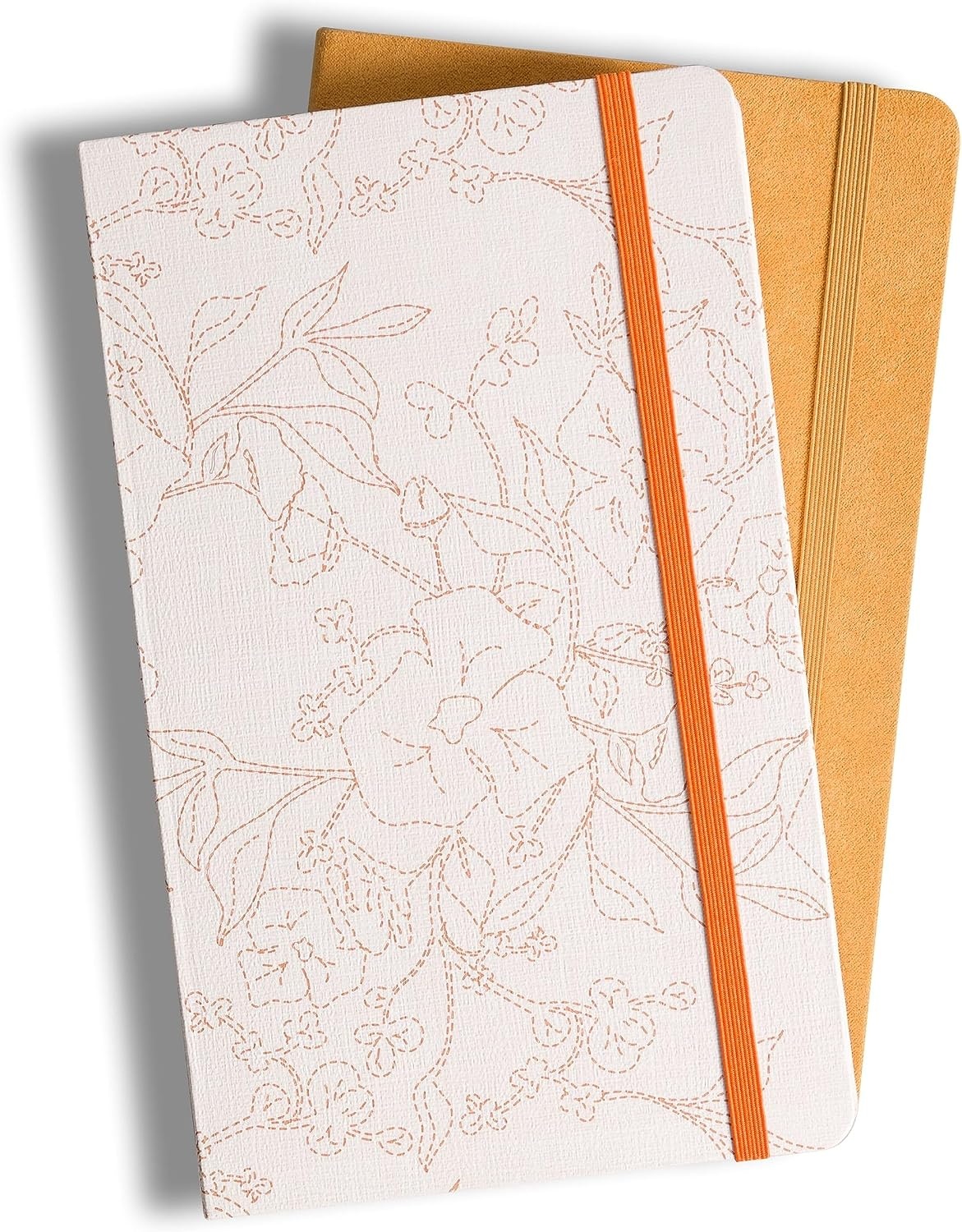 image:imageU Brands Fresh Foliage Textured and Mustard Nubuck Journal 825 by 5 Inches Office Supplies 2 Count