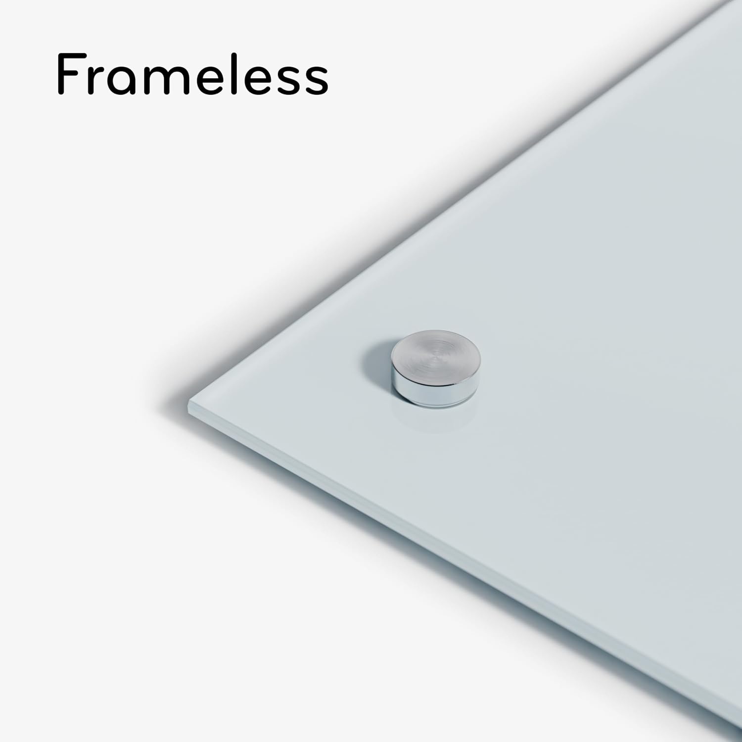image:imageU Brands Glass Dry Erase Board 36 x 72 White Frosted Surface With Silver Grommets Includes Marker With BuiltIn Eraser48W x 36H