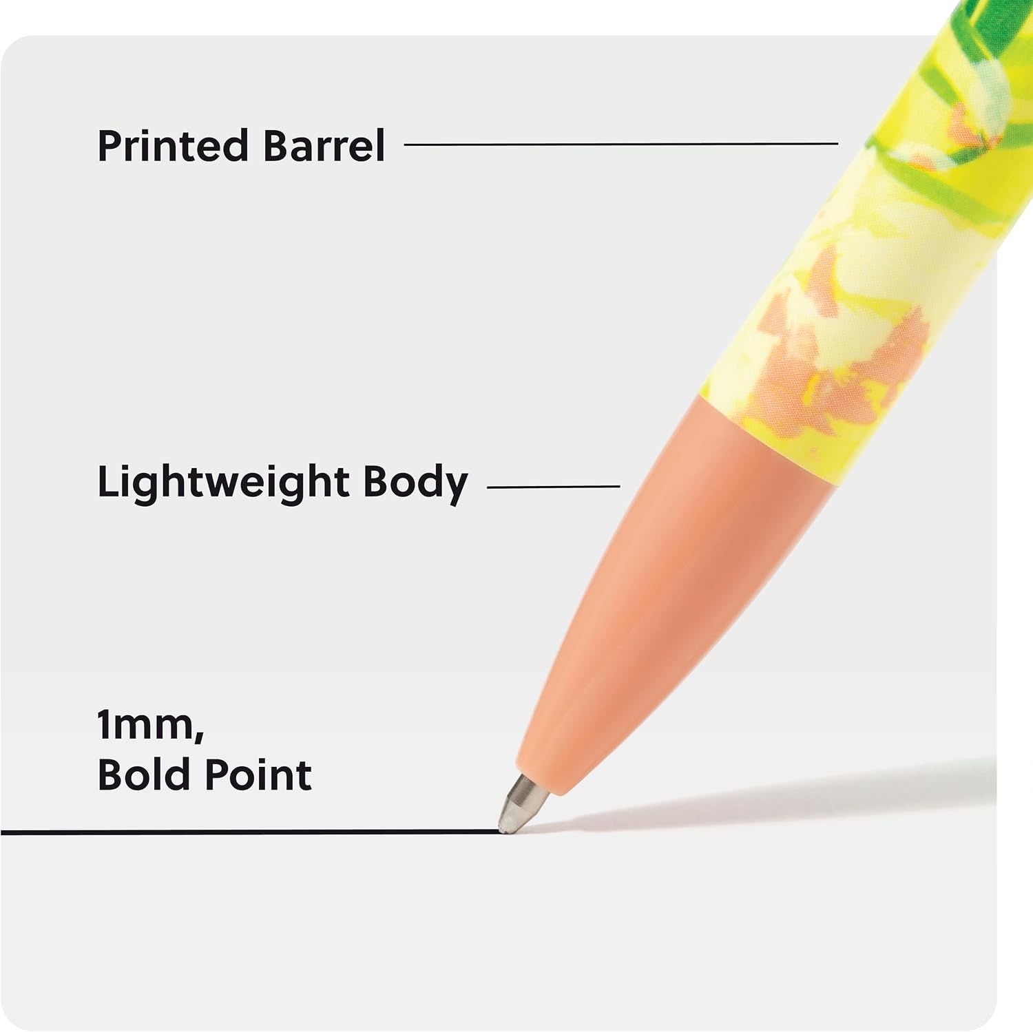 image:imageU Brands Laguna Ballpoint Pens 6 Count Foil Dots Bold 10mm Point Black InkArtist Touch