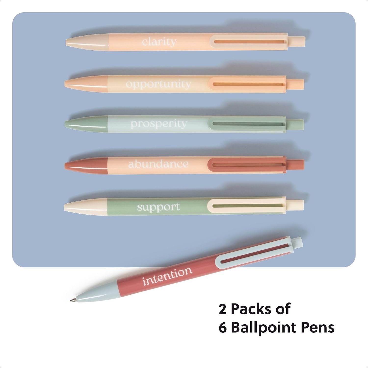 image:imageU Brands Laguna Ballpoint Pens 6 Count Foil Dots Bold 10mm Point Black InkNeutral Affirmations