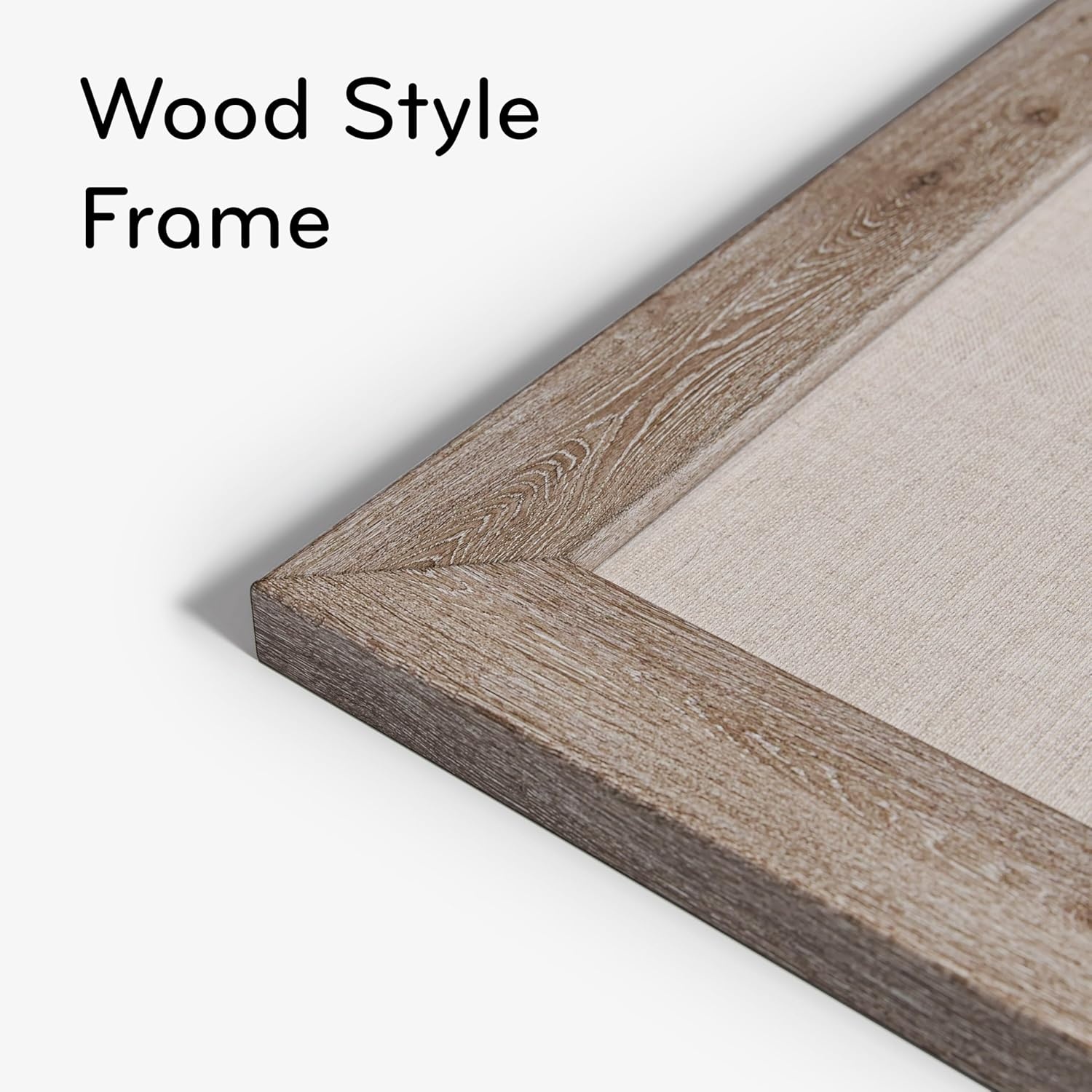 image:imageU Brands Linen Bulletin Board 36 x 48 Rustic Wood Style Frame Industrial Grade Pinning Surface36 x 48