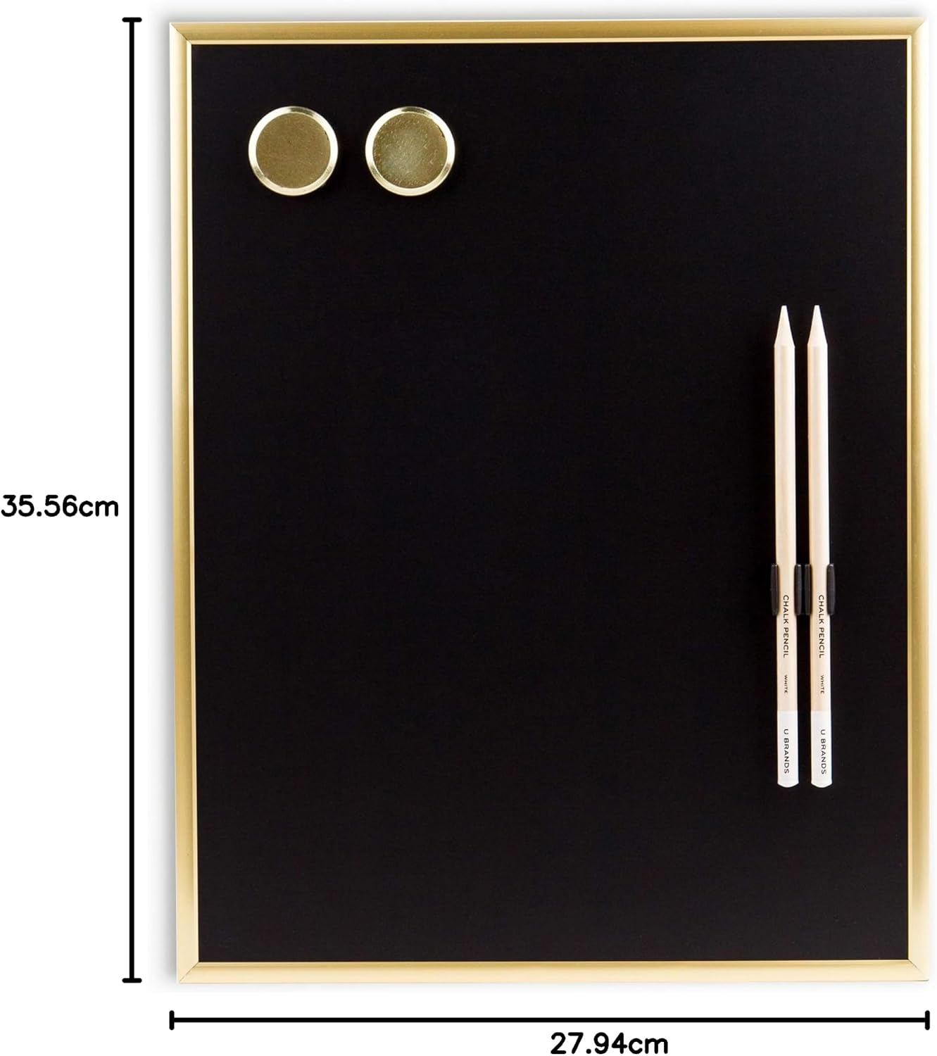 image:imageU Brands Magnetic Chalkboard 11 x 14 Gold Metal Frame Premium Matte Surface Includes Chalk Pencils and Magnets11W x 14H