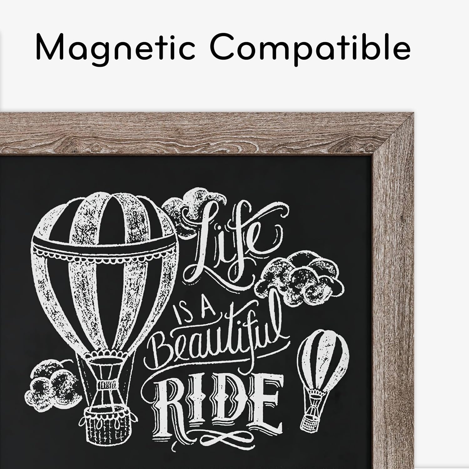image:imageU Brands Magnetic Chalkboard 24 x 36 Rustic Wood Frame Premium Matte Surface24W x 18H