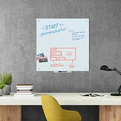 image:imageU Brands Magnetic Dry Erase Board White Board Office Supplies White with Eraser Markers Magnet 18 Tray 4mm 36 x 3635W x 35H