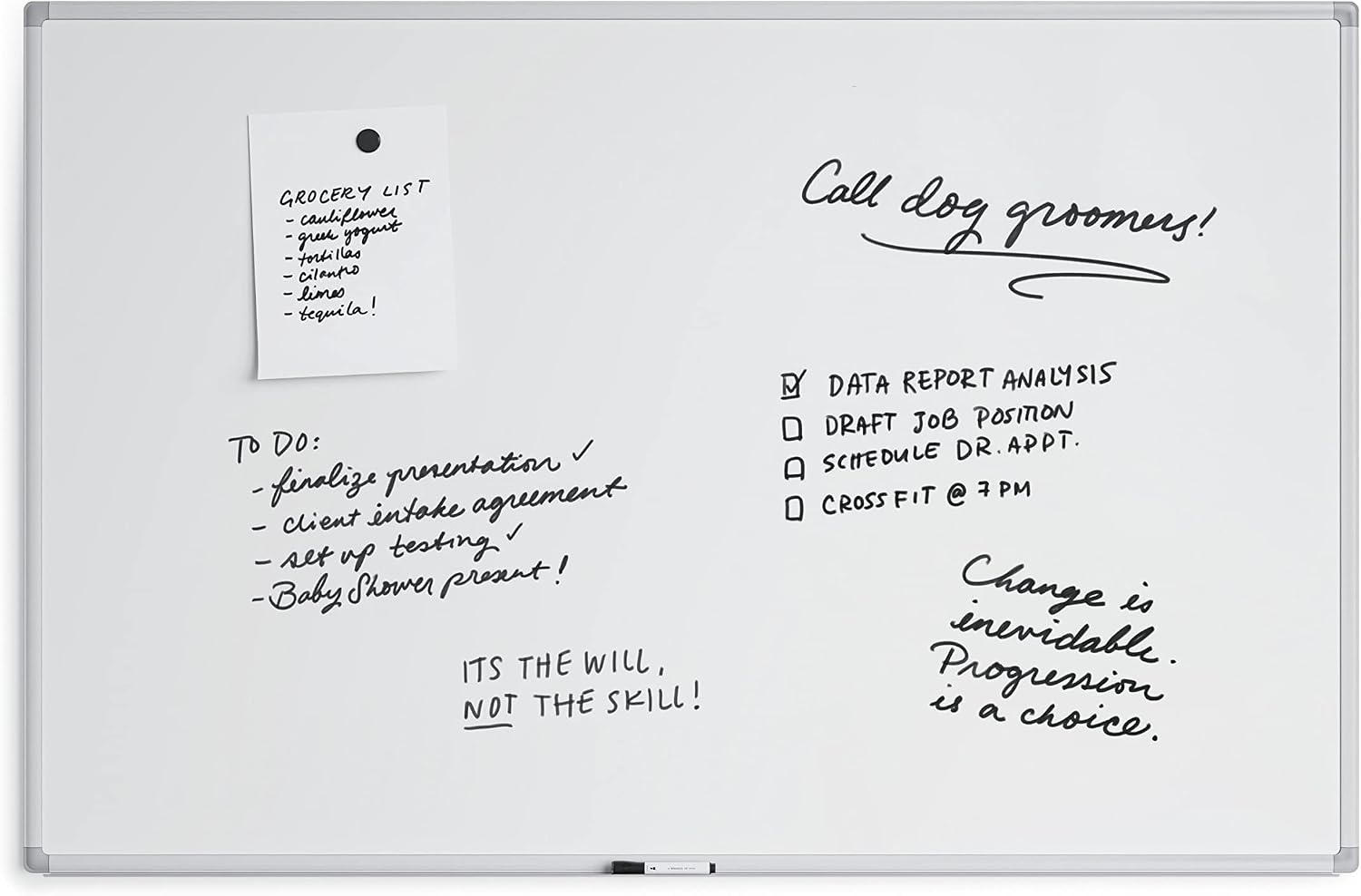 image:imageU Brands Magnetic Dry Erase Board White Board White Aluminum Frame 48 x 7247 x 72