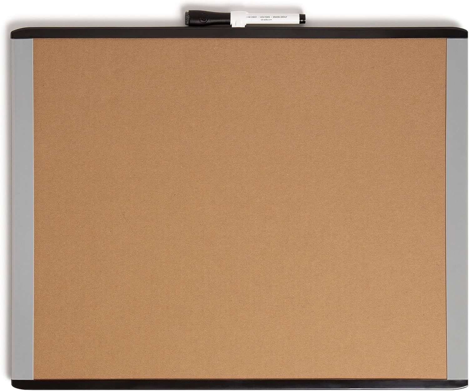 image:imageU Brands Magnetic Dry Erase Calendar White Board 16 x 20 White PinIt Frame Includes Marker and MagnetBlackGray