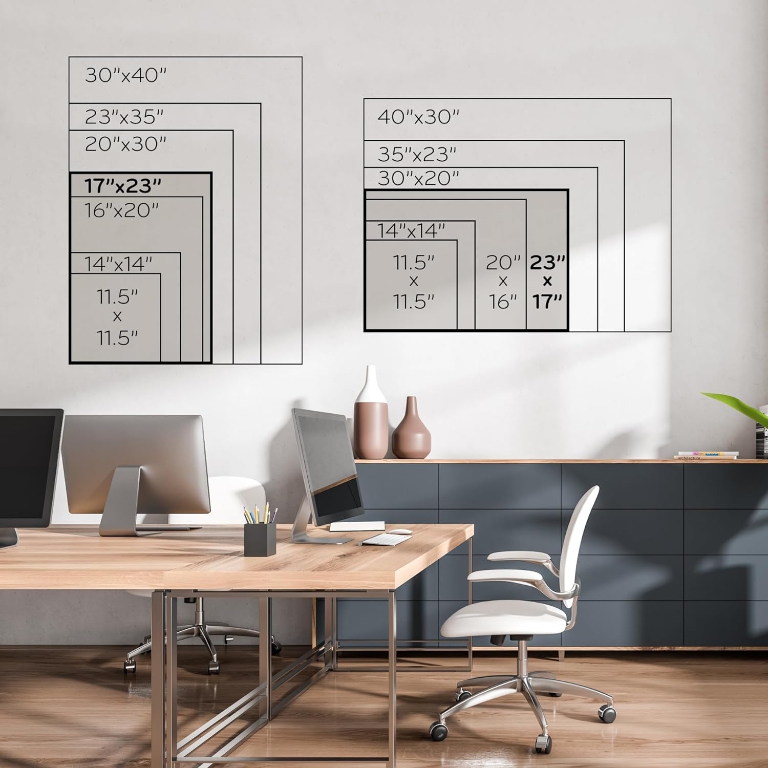 image:imageU Brands Magnetic Dry Erase Monthly Calendar Whiteboard 16 x 20 Gold Aluminum Frame Wall Mounted Planner for Office Home and Classroom Includes Marker and MagnetSilver Frame