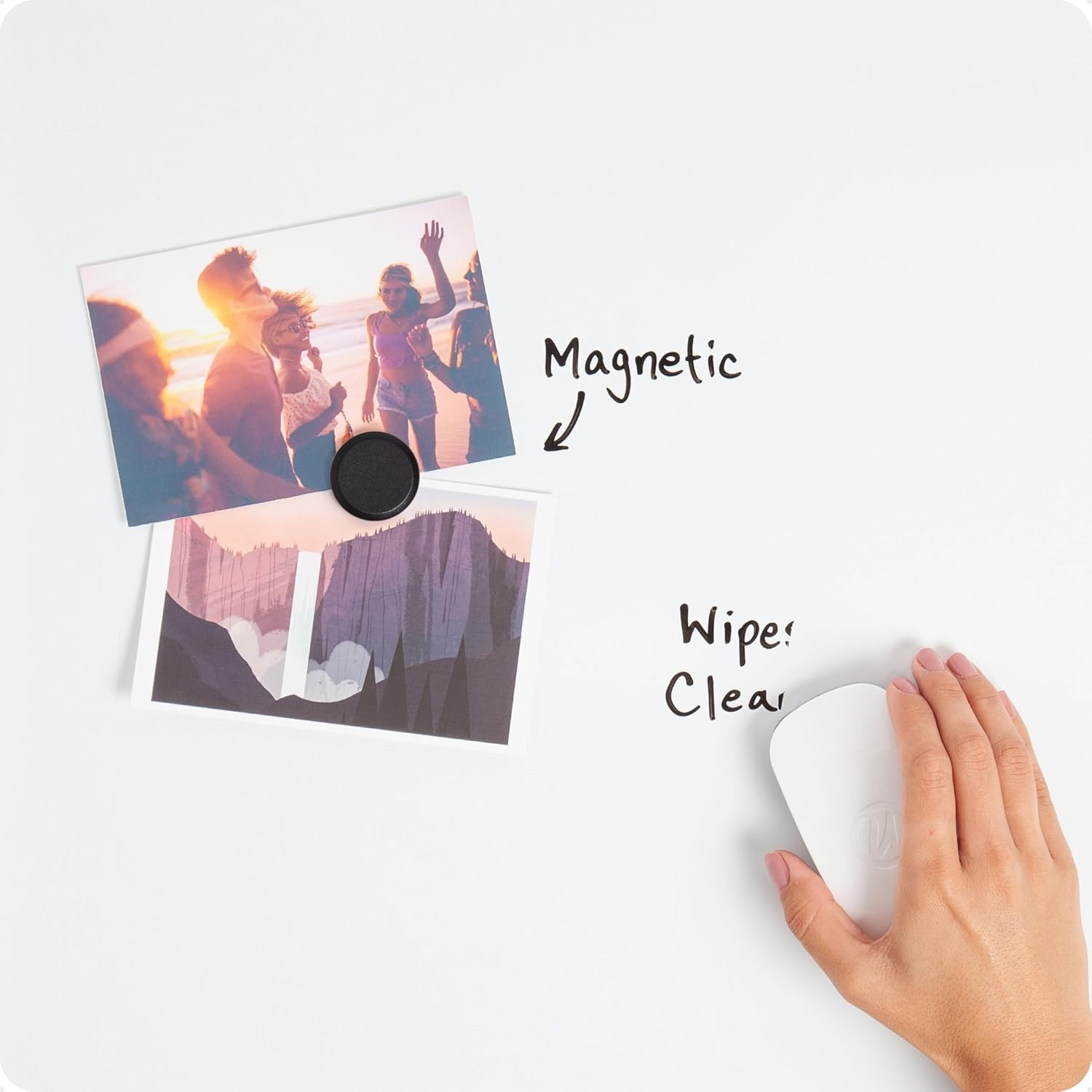 image:imageU Brands Magnetic Whiteboard 24 x 18 Slim Aluminum Frame Includes Dry Erase Marker Magnet and ClipOn Tray47W x 35H