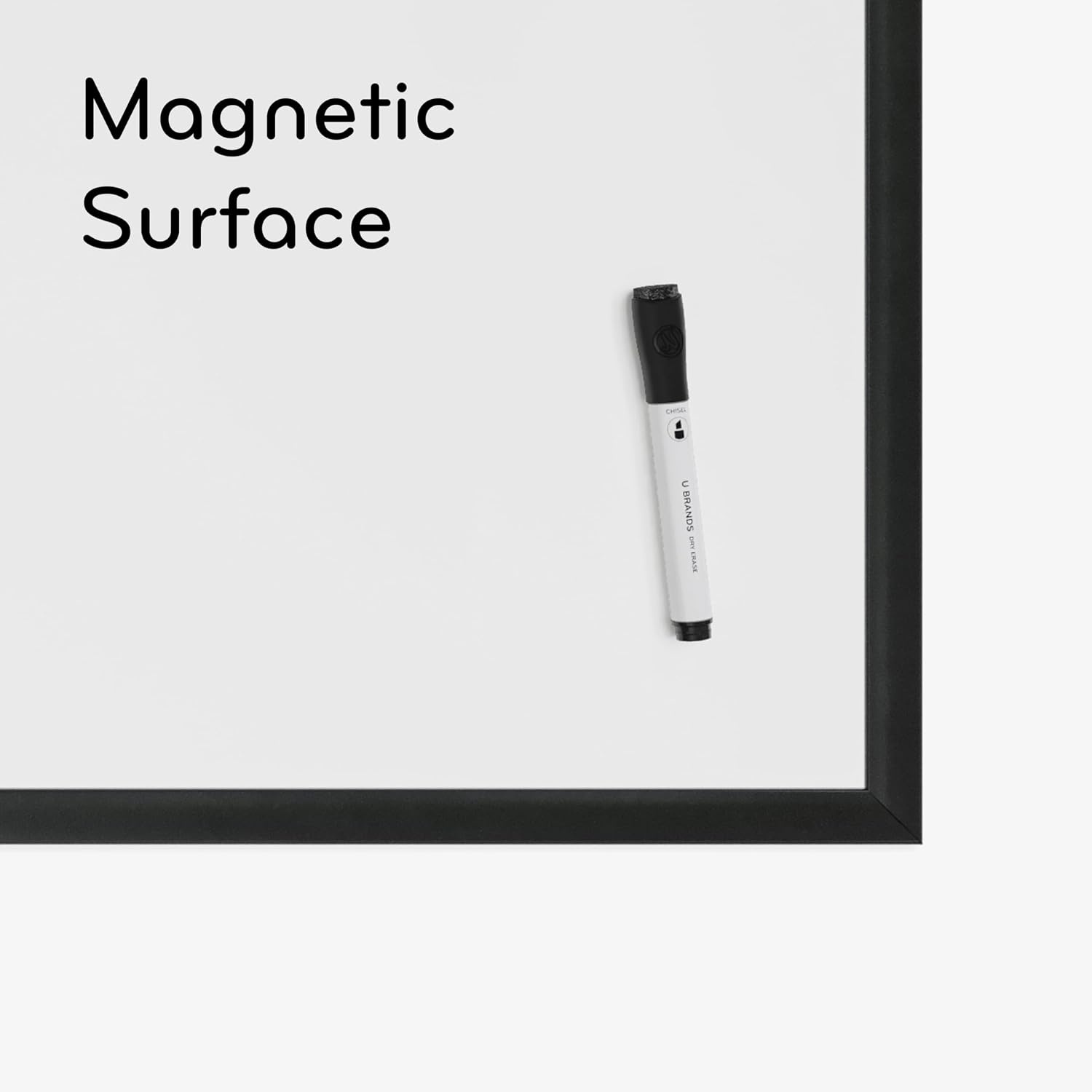 image:imageU Brands Magnetic Whiteboard 24 x 36 Black Wood Frame Dry Erase Board Wall Mounted White Board for Office Classroom Home Planning amp Organization35W x 23H