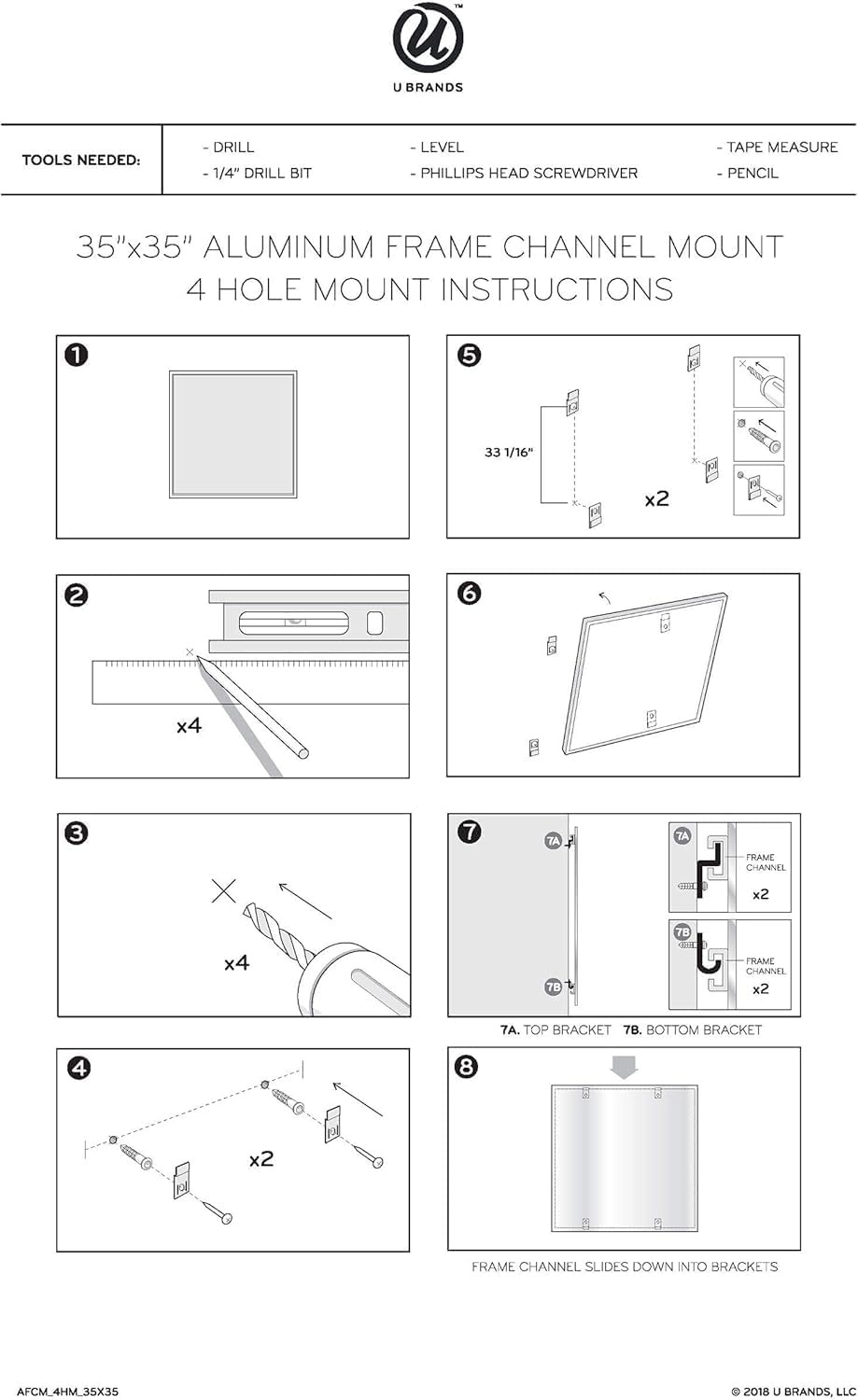 image:imageU Brands Magnetic Whiteboard 24 x 36 Black Wood Frame Dry Erase Board Wall Mounted White Board for Office Classroom Home Planning amp Organization96W x 48H