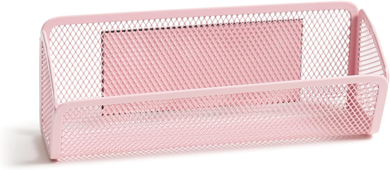 image:imageU Brands Metal 3Piece Locker Organization Kit Includes Folding Locker Shelf Magnetic Cup and Bin Back to School BlushBlush