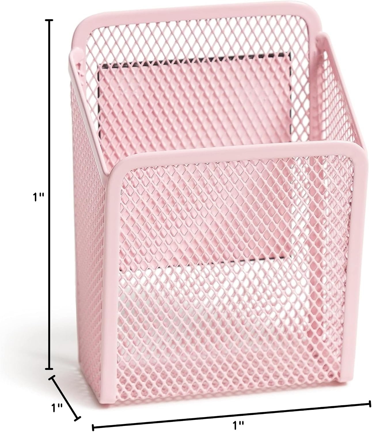 image:imageU Brands Metal 3Piece Locker Organization Kit Includes Folding Locker Shelf Magnetic Cup and Bin Back to School BlushBlush