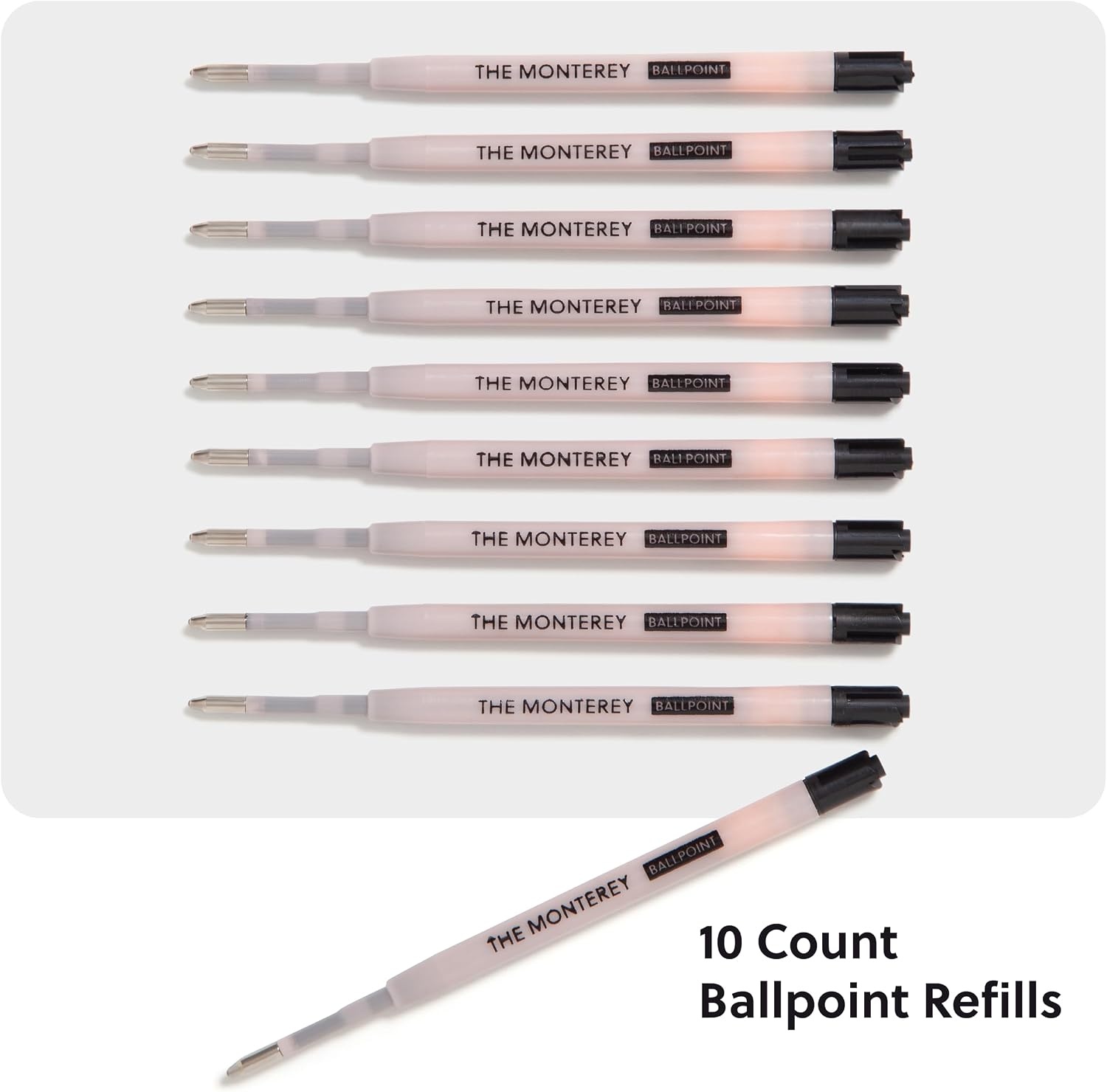image:imageU Brands Monterey Ballpoint Ink Refill Set of 10 Bold 10 mm Point Black Ink