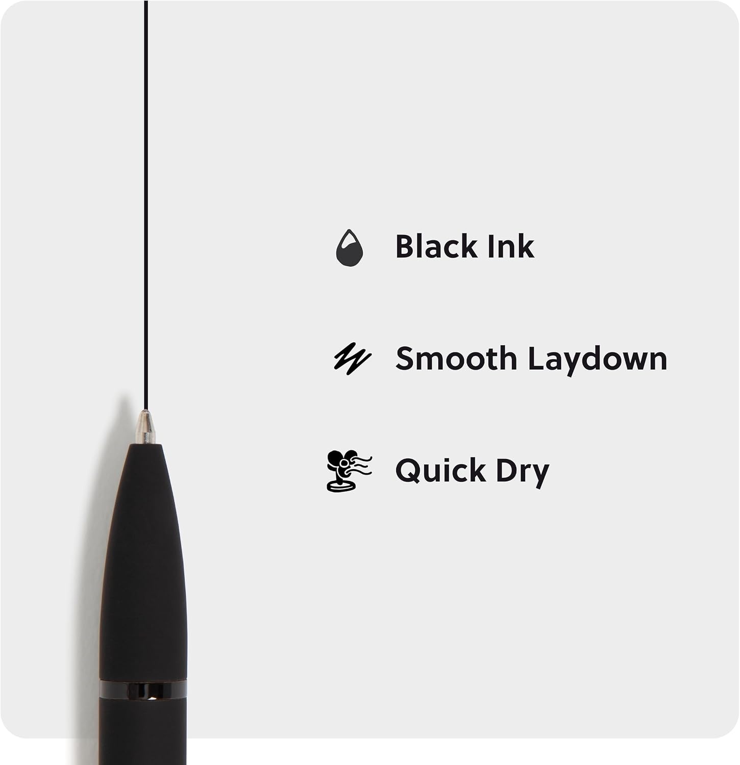 image:imageU Brands Monterey Ballpoint Ink Refill Set of 10 Bold 10 mm Point Black Ink