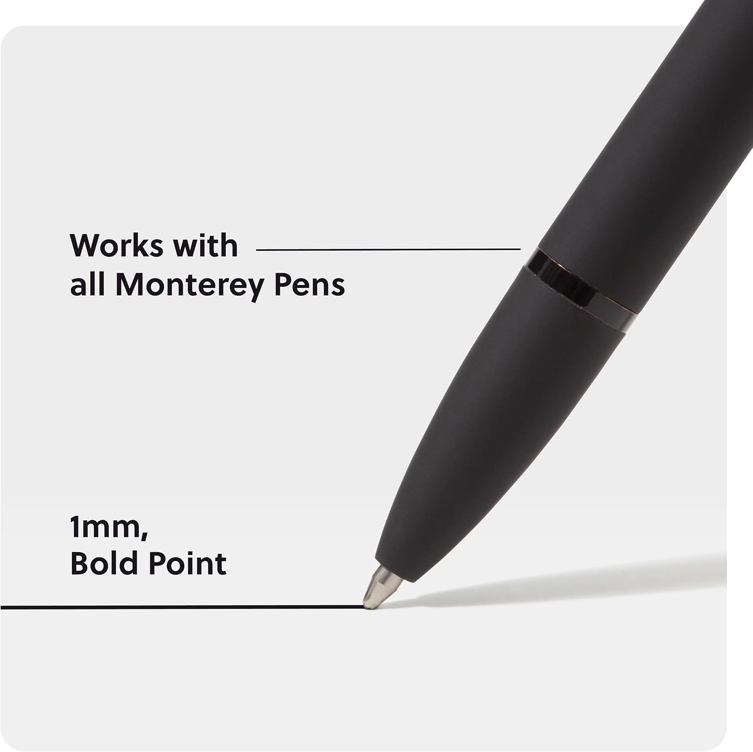 image:imageU Brands Monterey Ballpoint Ink Refill Set of 10 Bold 10 mm Point Black Ink
