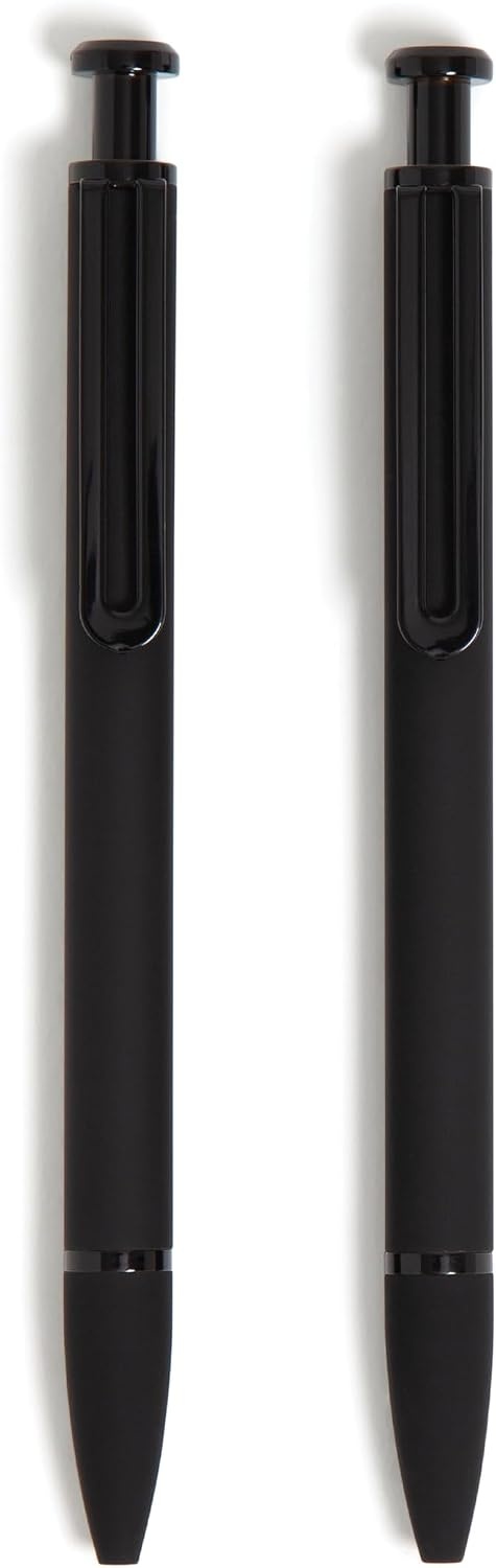 image:imageU Brands Monterey Ballpoint Pens Set of 2 Stripes And Dots With Gold Details Bold 10 mm Point Black Ink1 Count Pack of 2