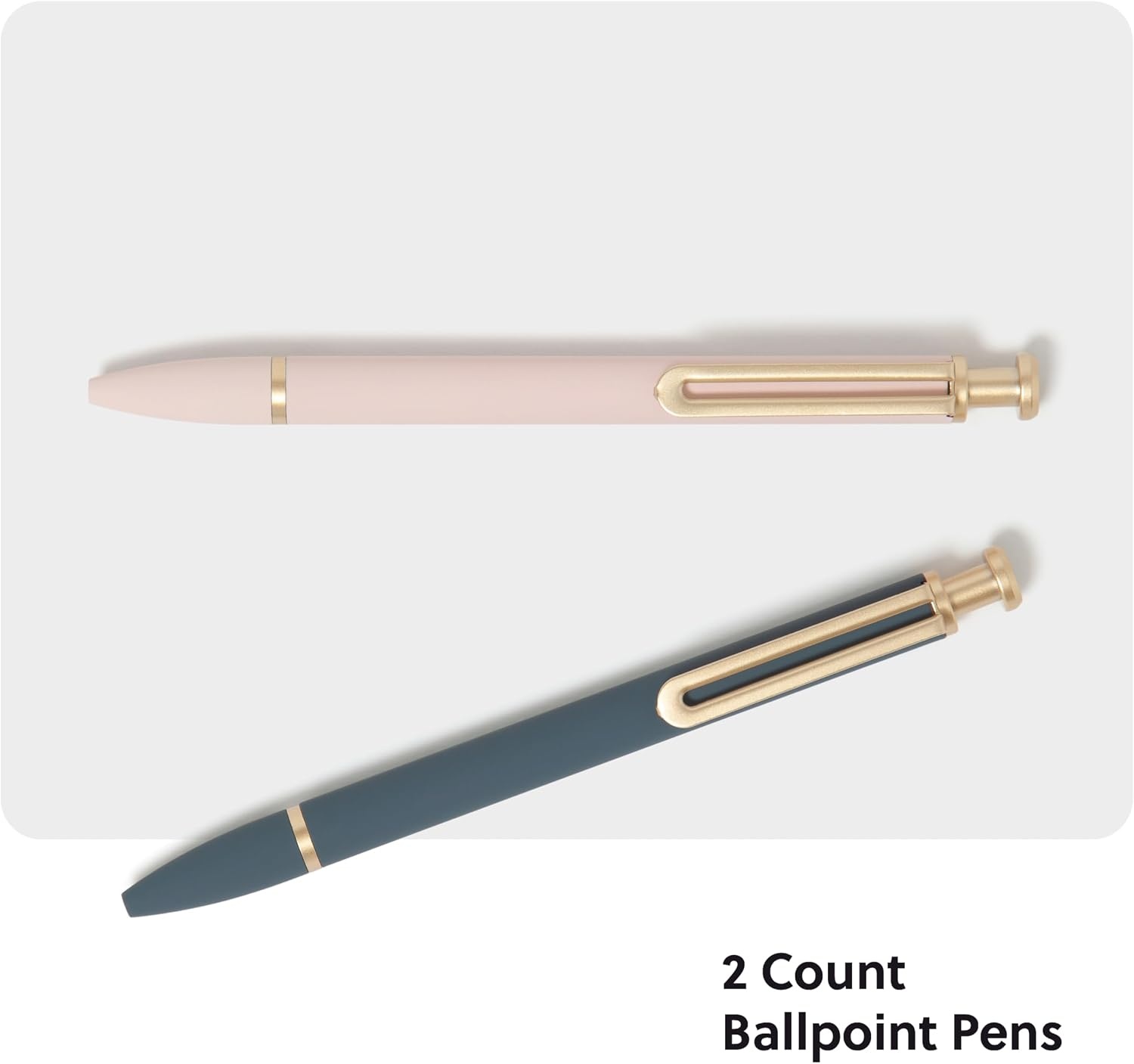 image:imageU Brands Monterey Ballpoint Pens Set of 2 Stripes And Dots With Gold Details Bold 10 mm Point Black Ink1 Count Pack of 2
