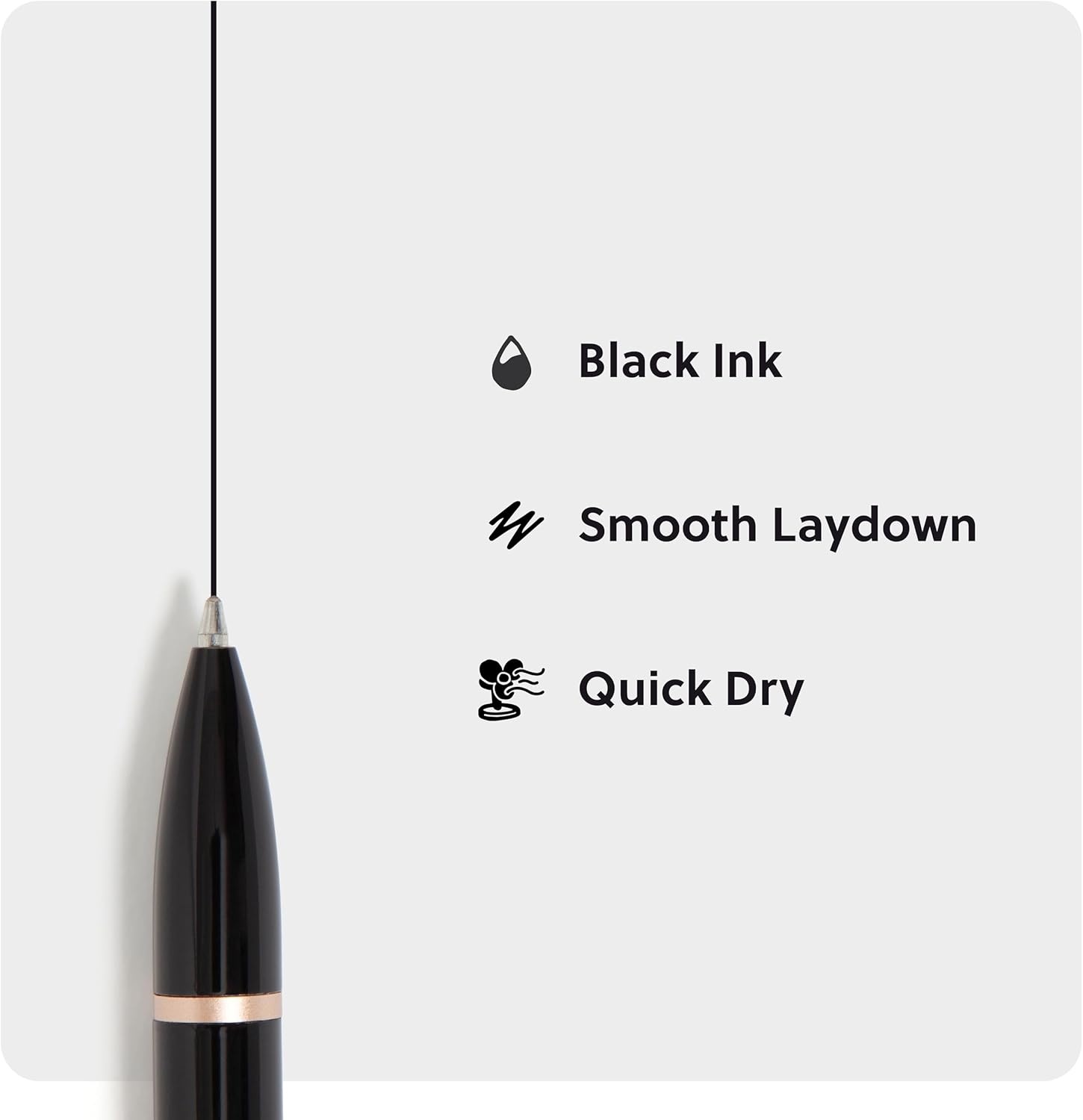 image:imageU Brands Monterey Ballpoint Pens Set of 2 Stripes And Dots With Gold Details Bold 10 mm Point Black Ink2 Count Pack of 1