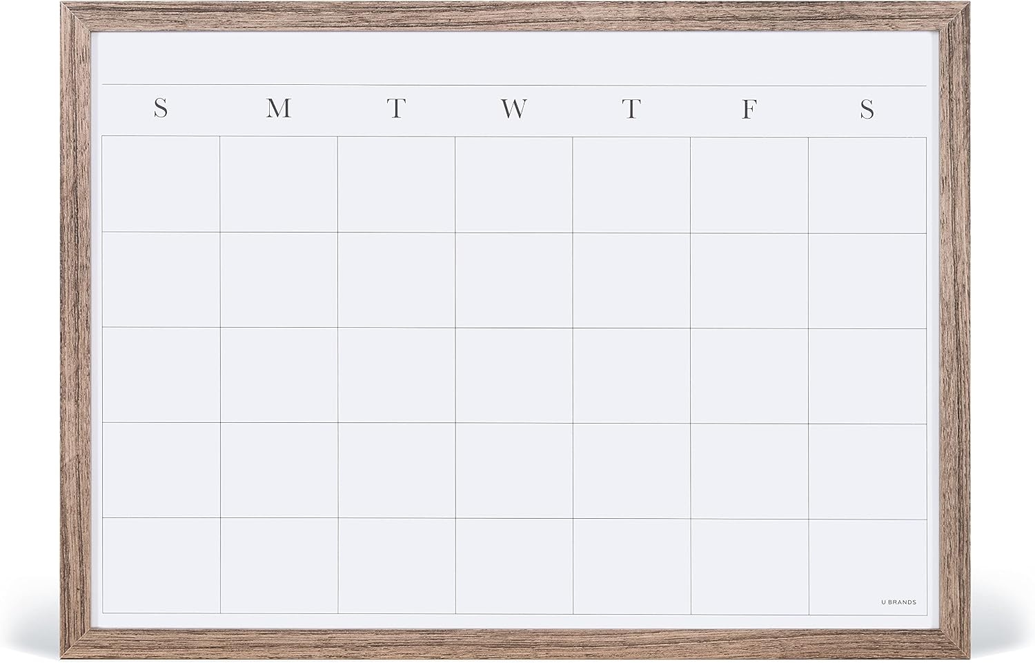 image:imageU Brands Organization Center Kit Rustic Wood Frame Includes Magnetic Dry Erase Calendar Magnetic Whiteboard Linen Bulletin Board Along with 6 Pins 4 Markers and 4 Magnets 4835U0001