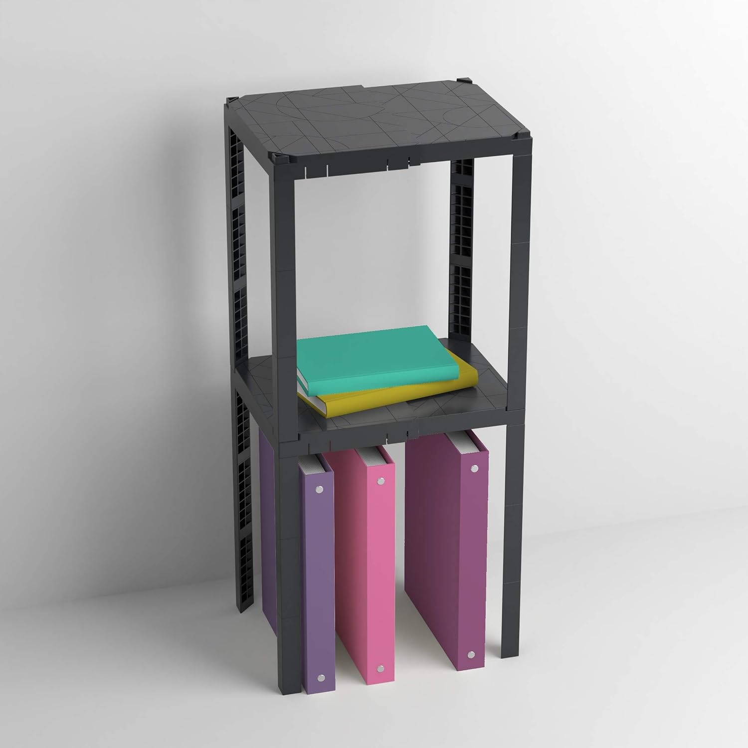 image:imageU Brands Plastic Locker Organizer Shelf Back to School Essentials Fits 10 to 1375 Wide Lockers GreyOrganizer Shelf