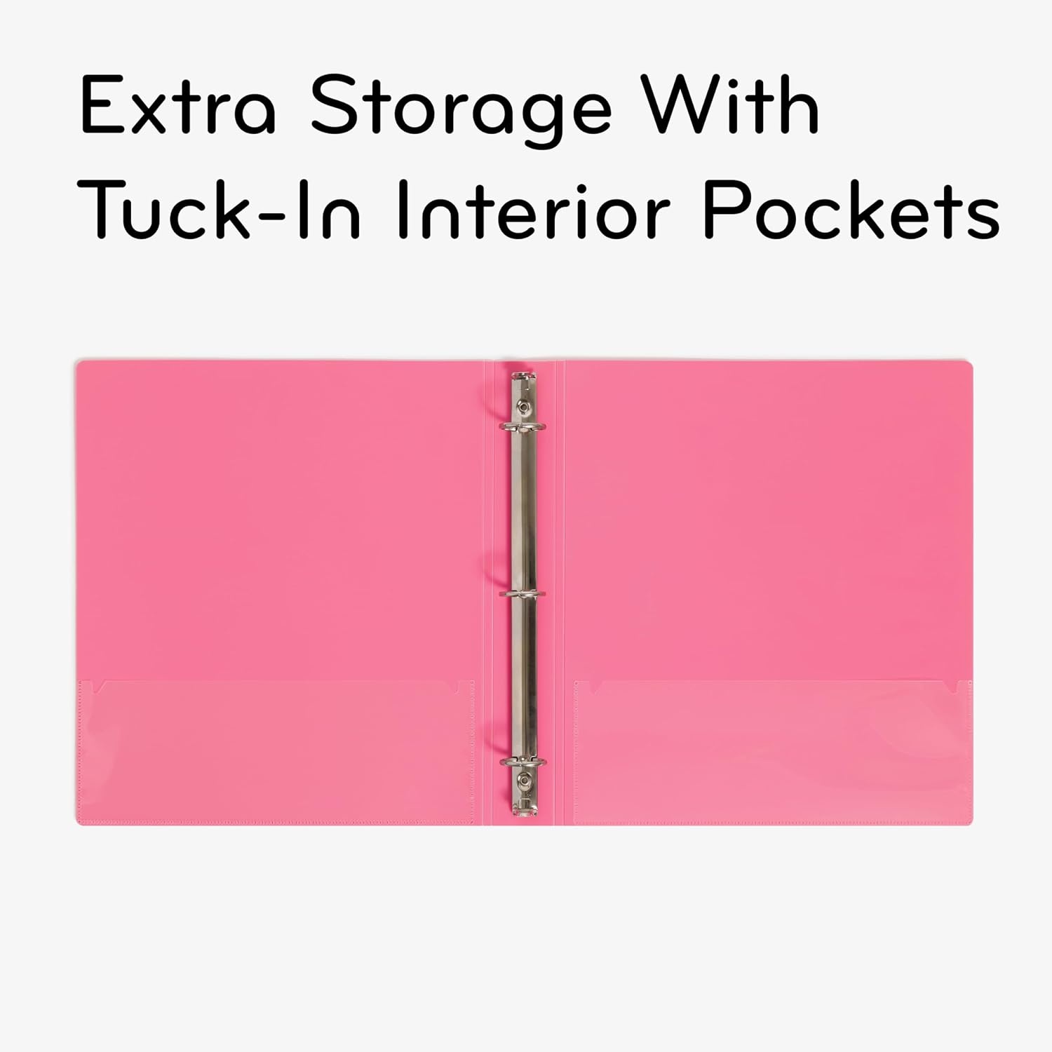 image:imageU Brands Poly Performance Artistic Marks Fashion 1 Binders Green Blue and Pink Silver Metal ORings 3 Count