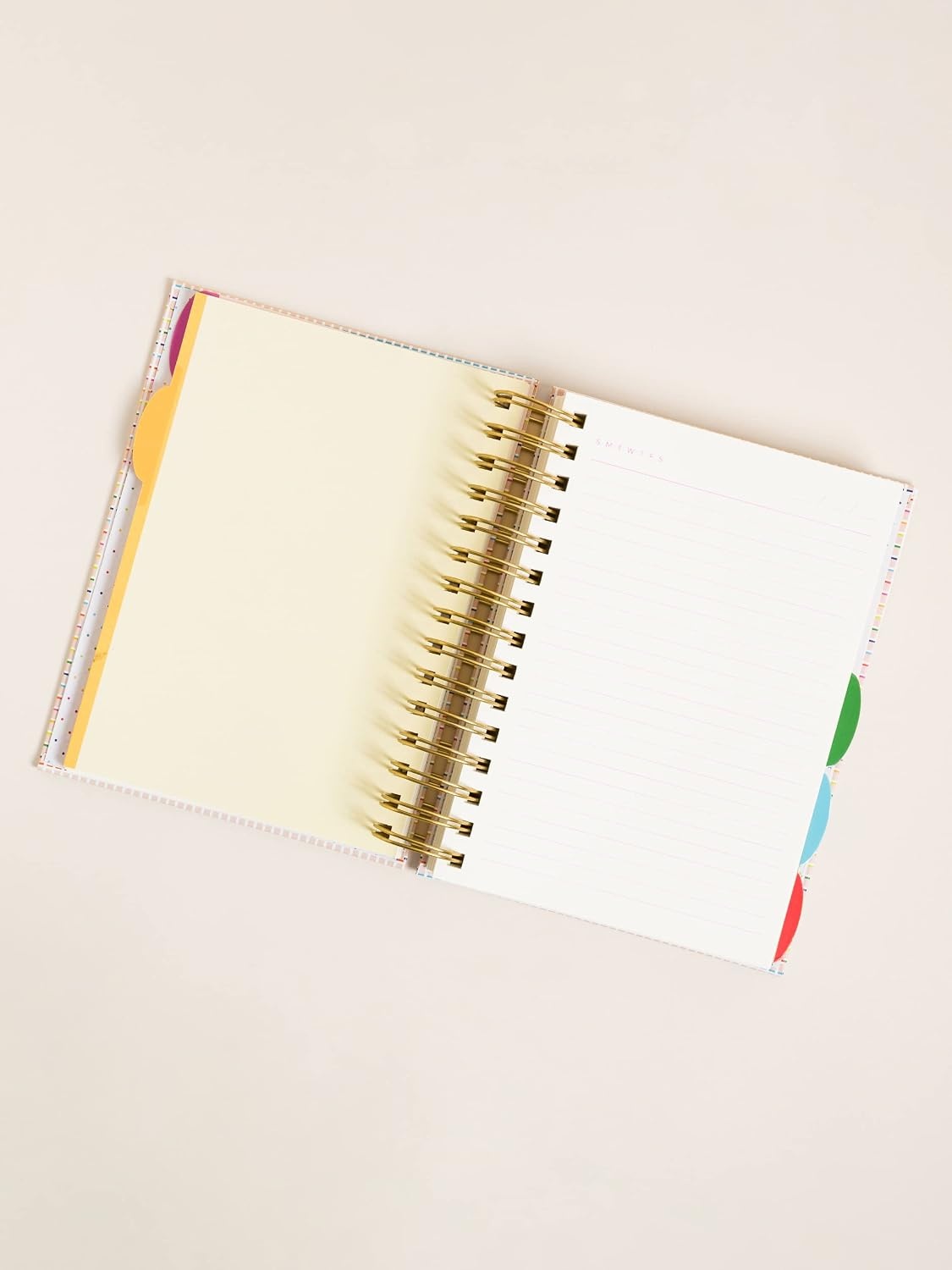 image:imageU Brands Responsibly Sourced Stripes amp Brights Tabbed Journal Office Supplies Textured Cover Gold Hardware 6 x 8