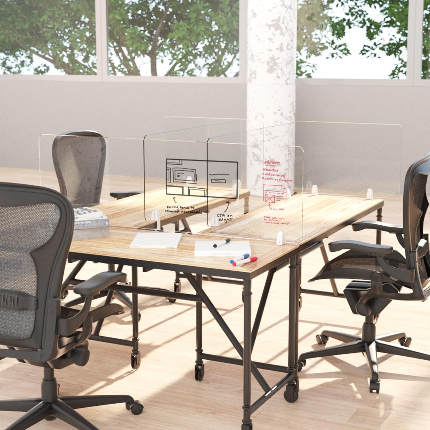 image:imageU Brands Single PanelClear Glass 55 X 24 Inches 6MM Thickness24W x 55H