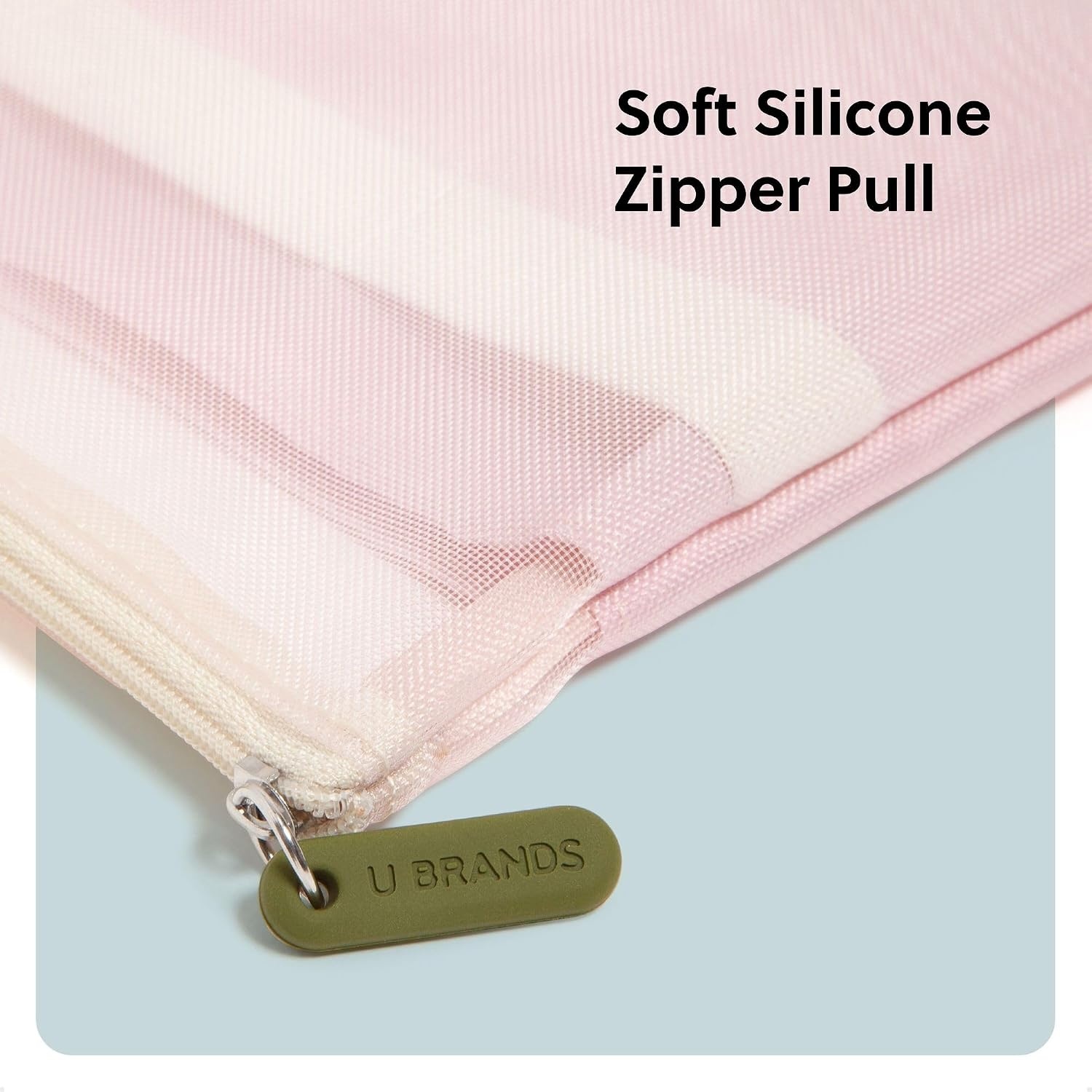 image:imageU Brands Tech Pouch Combo Set of 2Rose Pink and Olive Green