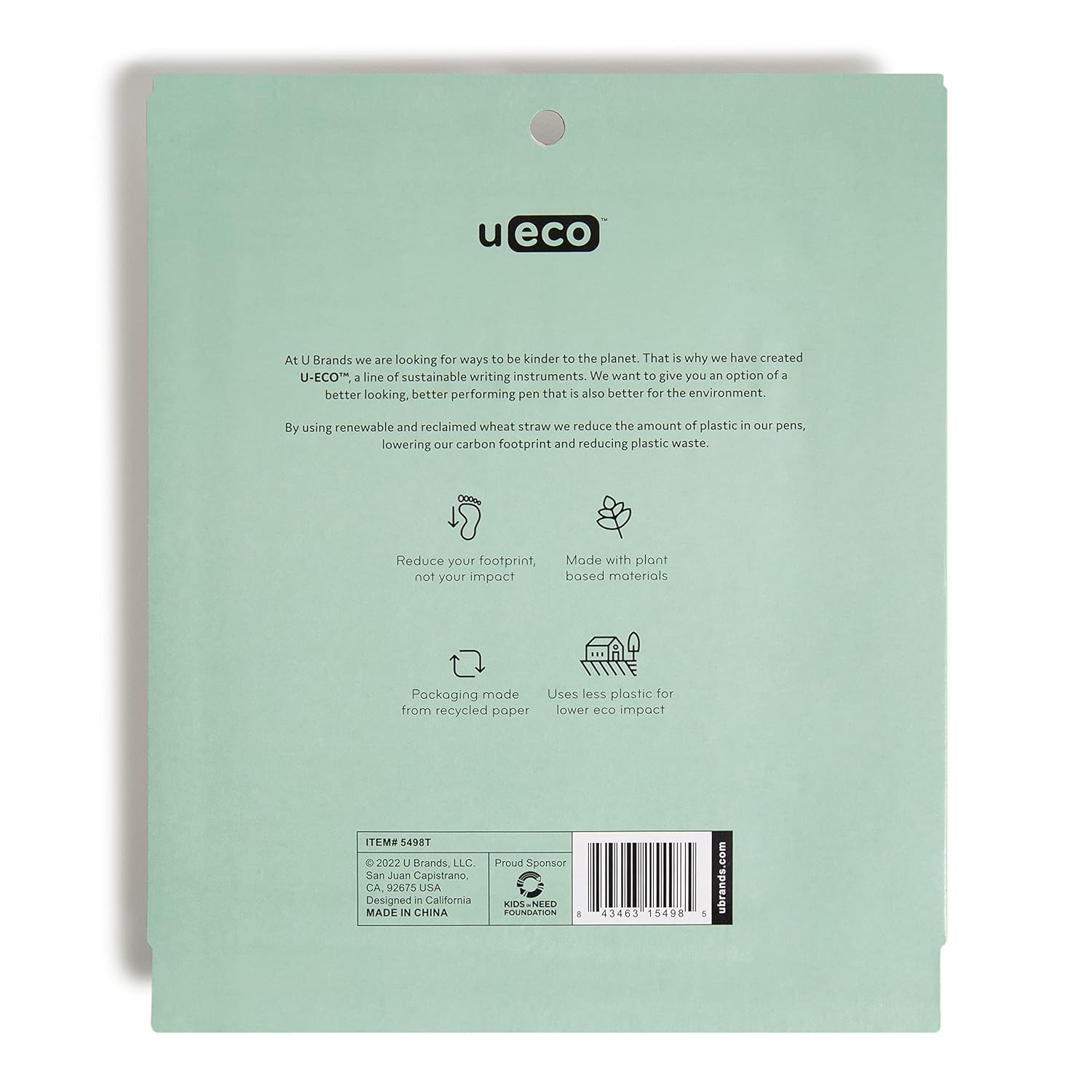 image:imageU Brands Ueco Pastel Speckle Gel Click Pens 7mm Black Ink Assorted Colors 8 Pack Refills