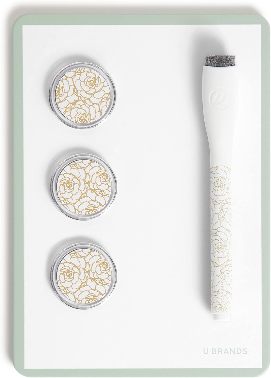 image:imageU Brands Urban Garden Locker Accessory Kit with Magnets Mirror Whiteboard Marker Organizer ShelfGreen