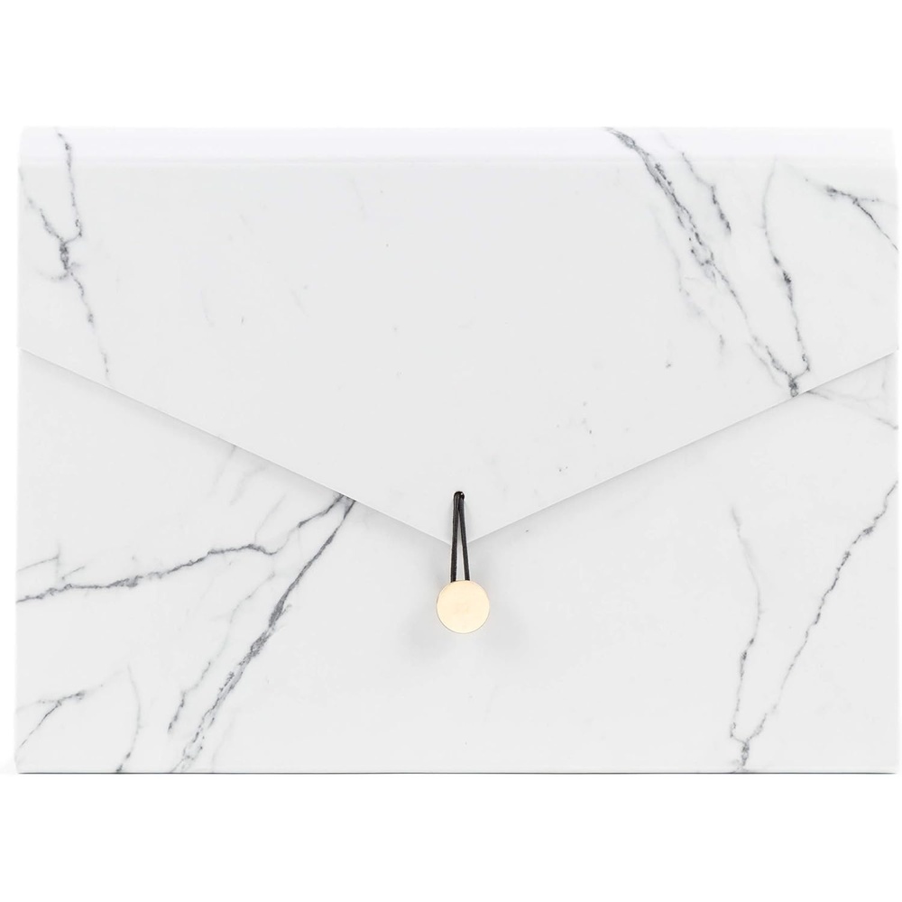 image:imageU Brands 13Pocket Expanding File Folder Office Supplies Citrus Squeeze Brass Hardware FSC CertifiedMarble