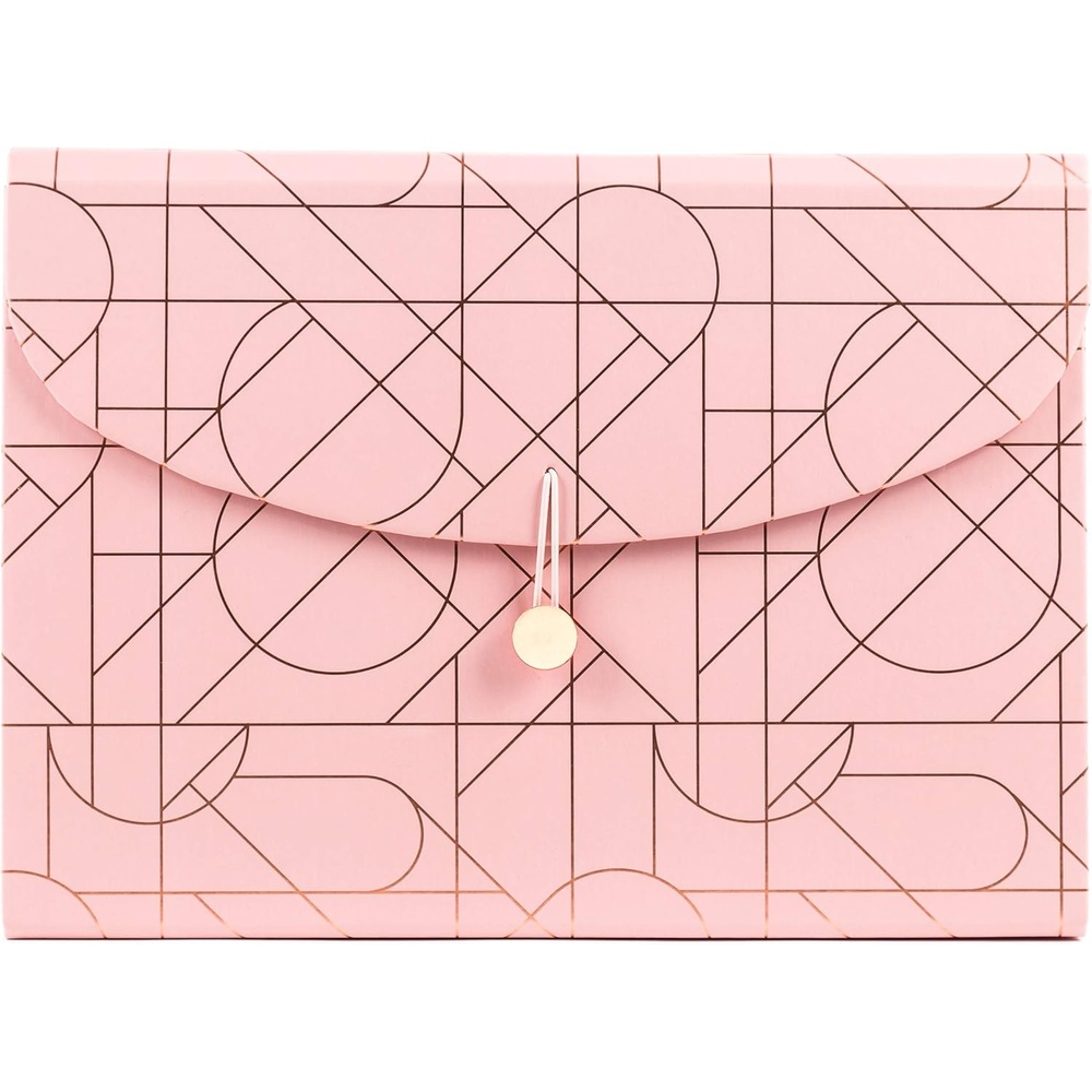 image:imageU Brands 13Pocket Expanding File Folder Office Supplies Citrus Squeeze Brass Hardware FSC CertifiedPink