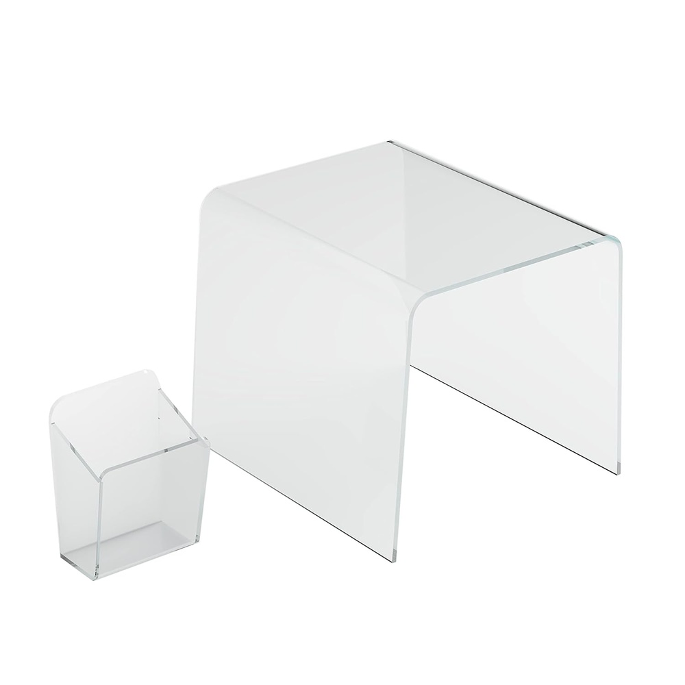 image:imageU Brands Clear Acrylic Locker Organization Kit Includes Cup and Bent Shelf 2 Pieces