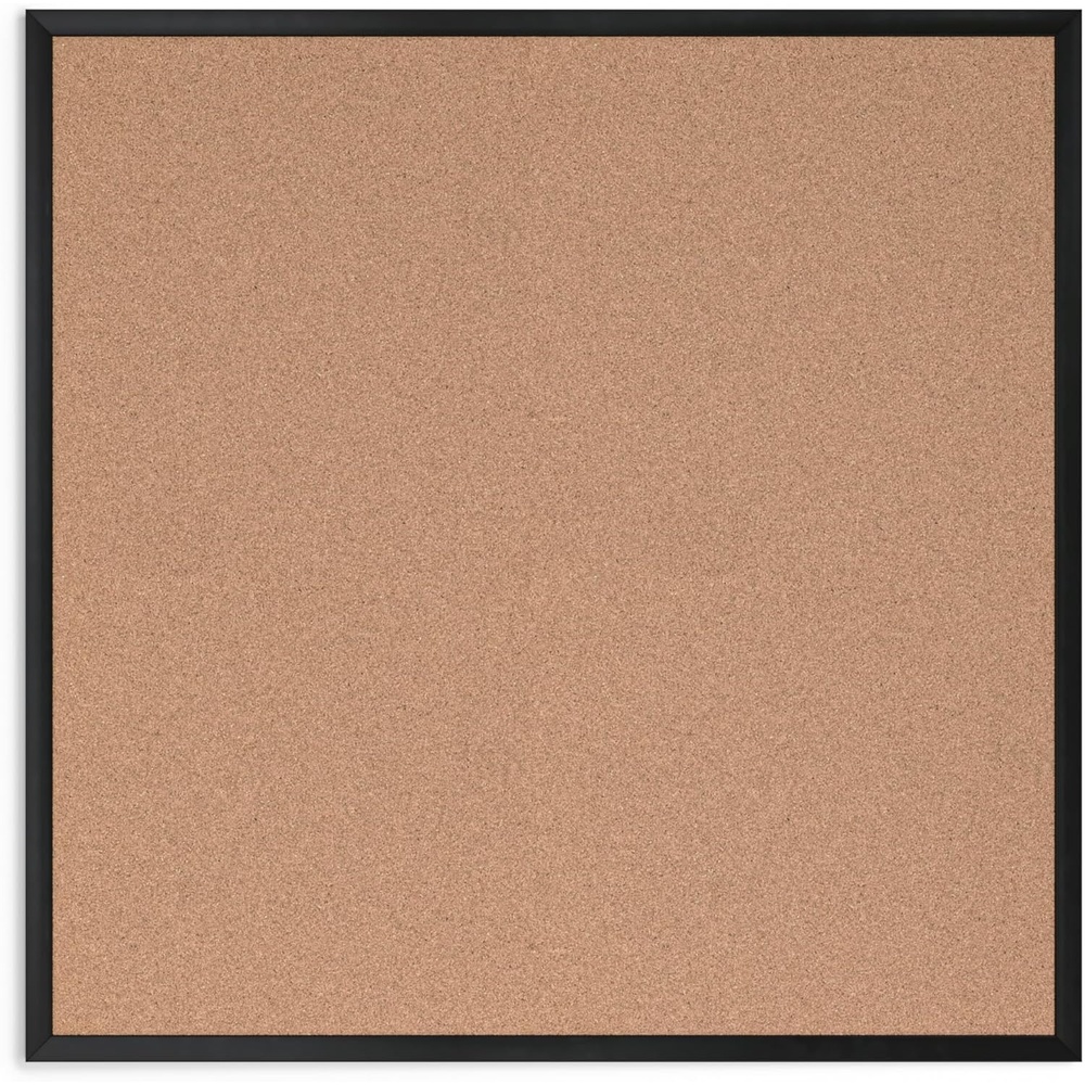 image:imageU Brands Cork Bulletin Board 36 x 36 Black Aluminum Frame Industrial Grade Pinning Surface36 x 36