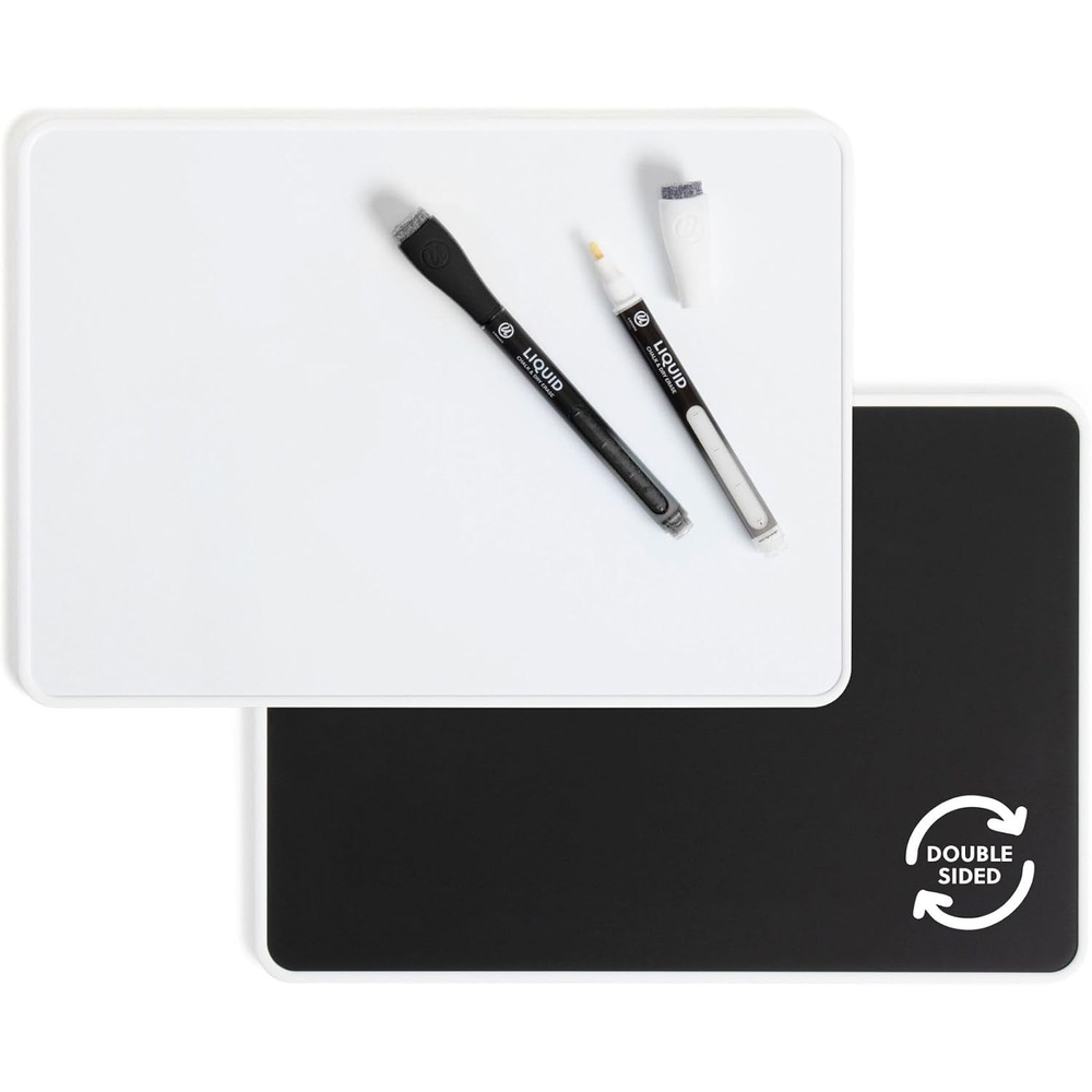 image:imageU Brands Dry Erase Lap Board Set 12 x 9 Small Whiteboard Includes 6 Markers and 6 Erasers 6 Count1 Count Double Sided  White