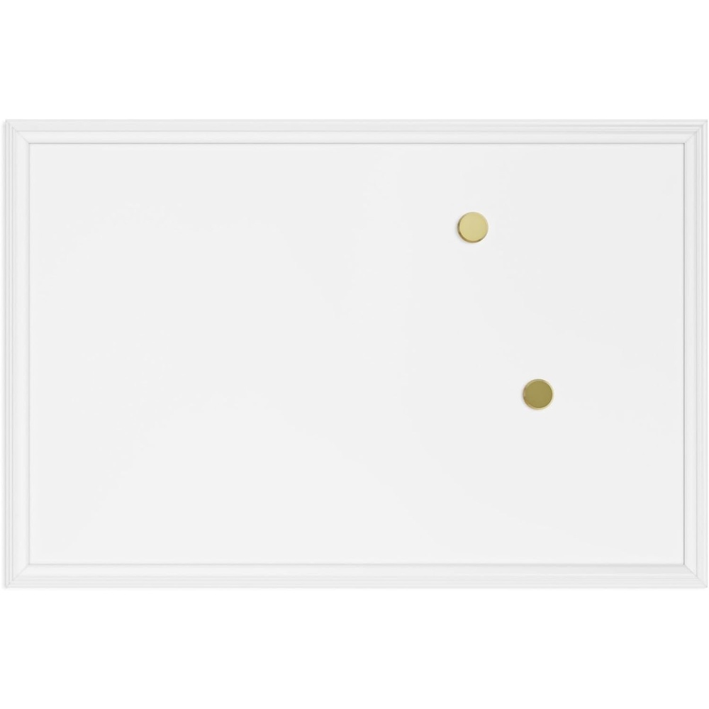image:imageU Brands Farmhouse Magnetic Dry Erase White Board 30 x 20 Wall Mounted Whiteboard with White Wood Frame Includes 2 Magnets Home Office Classroom Dry Erase Board24W x 18H