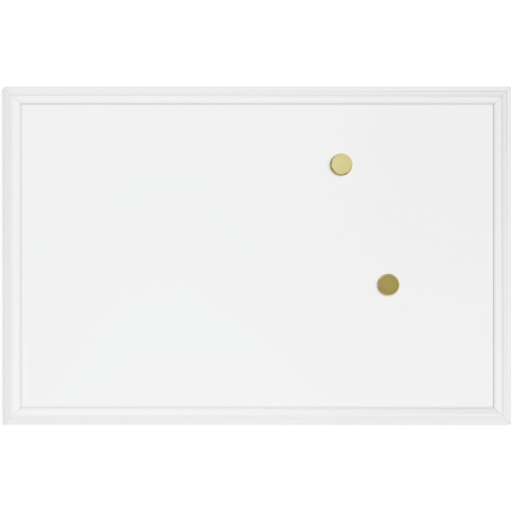 image:imageU Brands Farmhouse Magnetic Dry Erase White Board 30 x 20 Wall Mounted Whiteboard with White Wood Frame Includes 2 Magnets Home Office Classroom Dry Erase Board30W x 20H