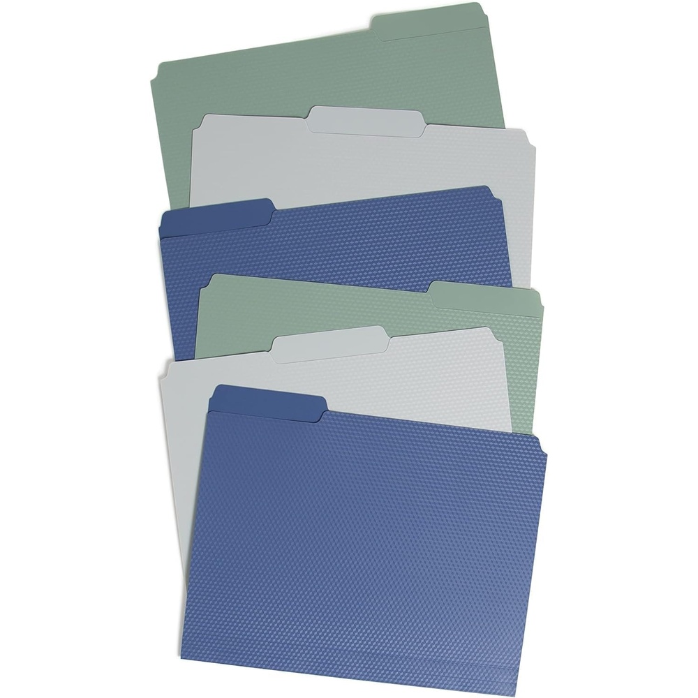 image:imageU Brands Fashion File Folders 13Cut Tabs in Assorted Positions Letter Size Office Supplies 6 Count FashionablePoly