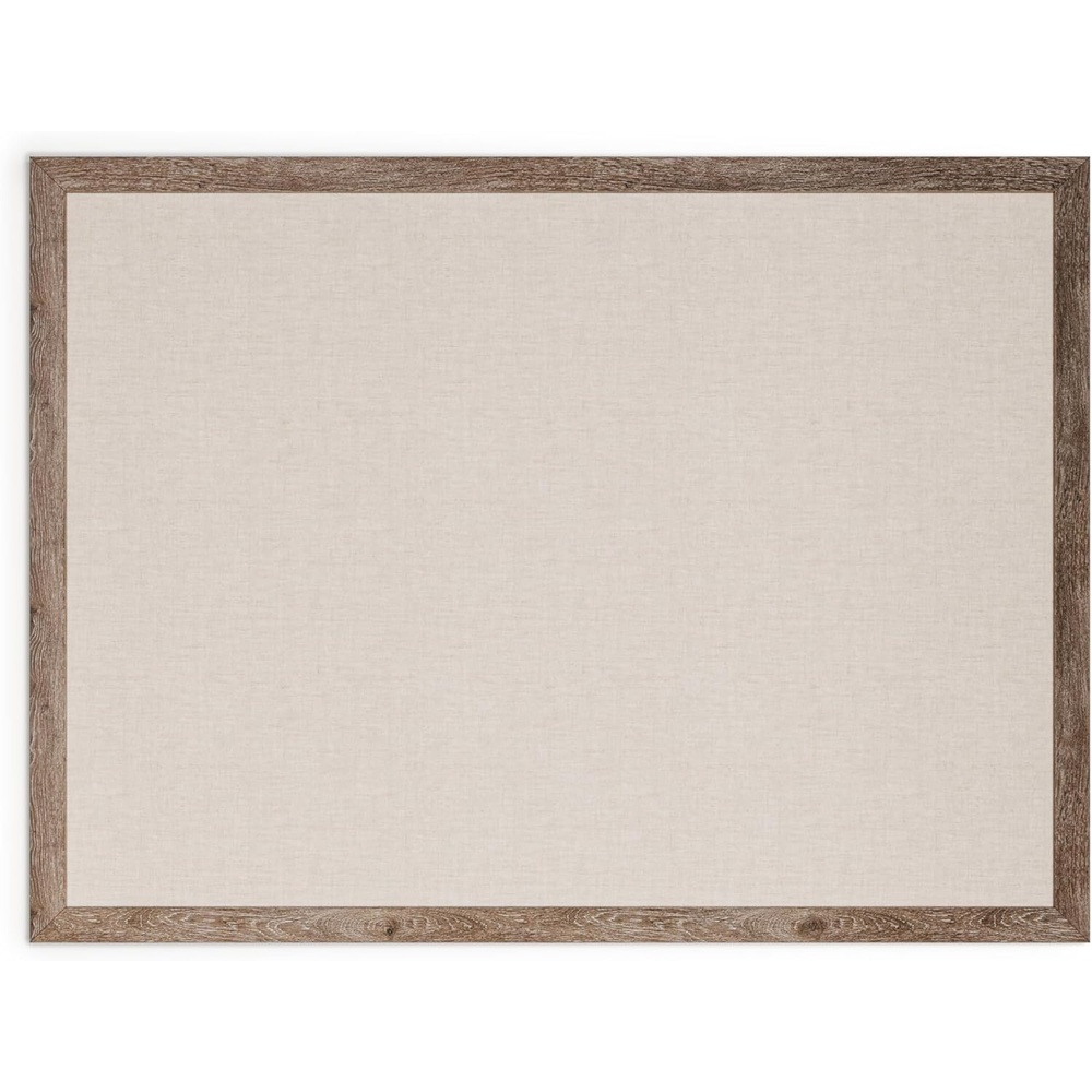 image:imageU Brands Linen Bulletin Board 36 x 48 Rustic Wood Style Frame Industrial Grade Pinning Surface36 x 48