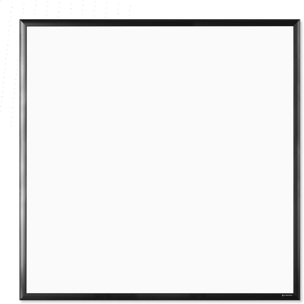 image:imageU Brands Magnetic Dry Erase Board White Board 36 x 36 Inches Black Aluminum Frame 2896U0001