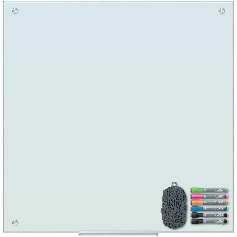image:imageU Brands Magnetic Dry Erase Board White Board Office Supplies White with Eraser Markers Magnet 18 Tray 4mm 36 x 3635W x 35H
